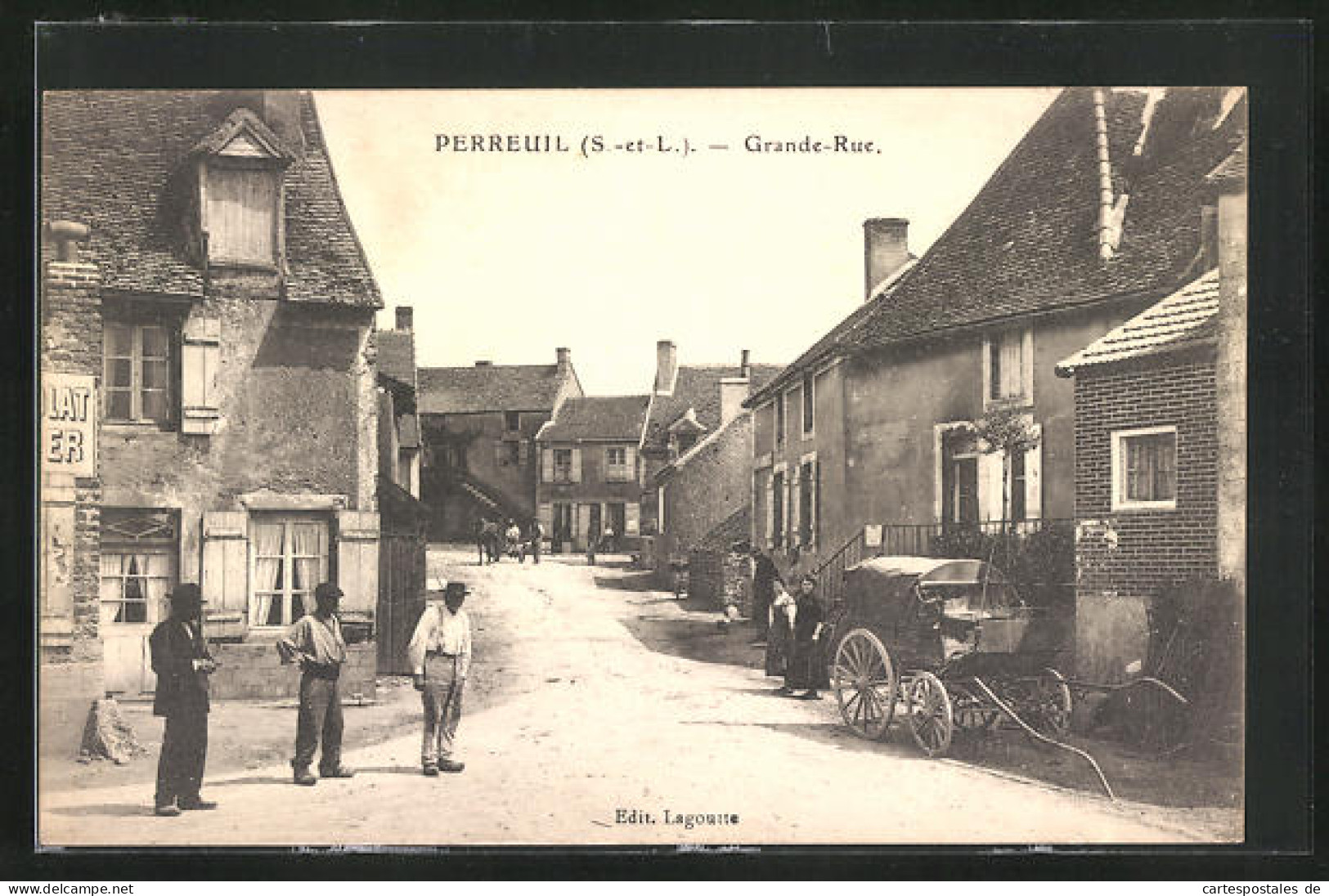 CPA Perreuil, Grande-Rue  - Otros & Sin Clasificación