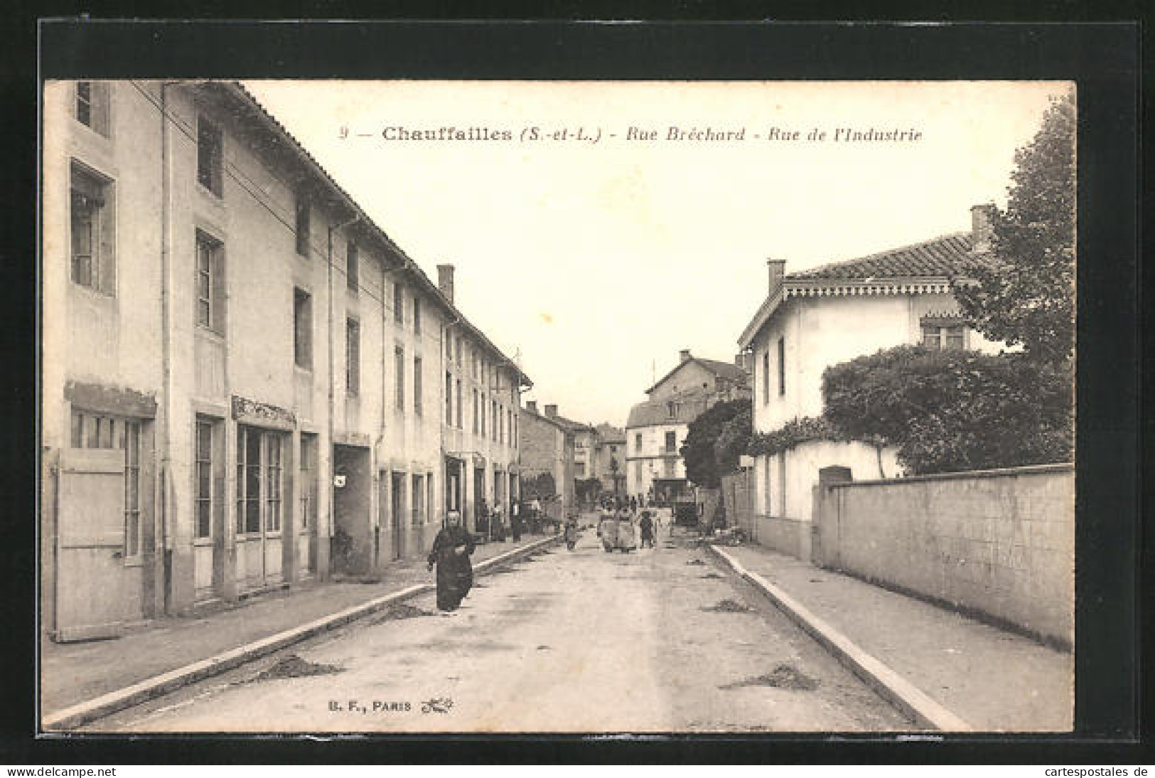 CPA Chauffailles, Rue Bréchard, Rue De L`Industrie  - Other & Unclassified