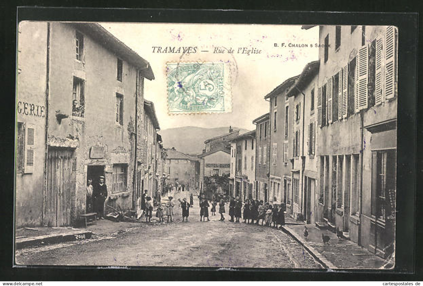 CPA Tramayes, Rue De L`Eglise  - Autres & Non Classés