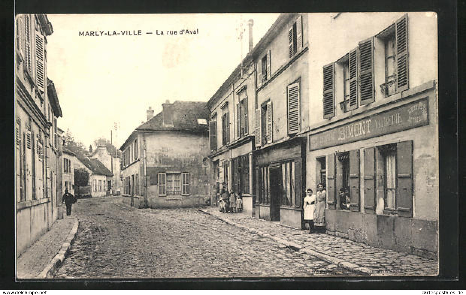 CPA Mary-la-Ville, La Rue D`Aval  - Other & Unclassified