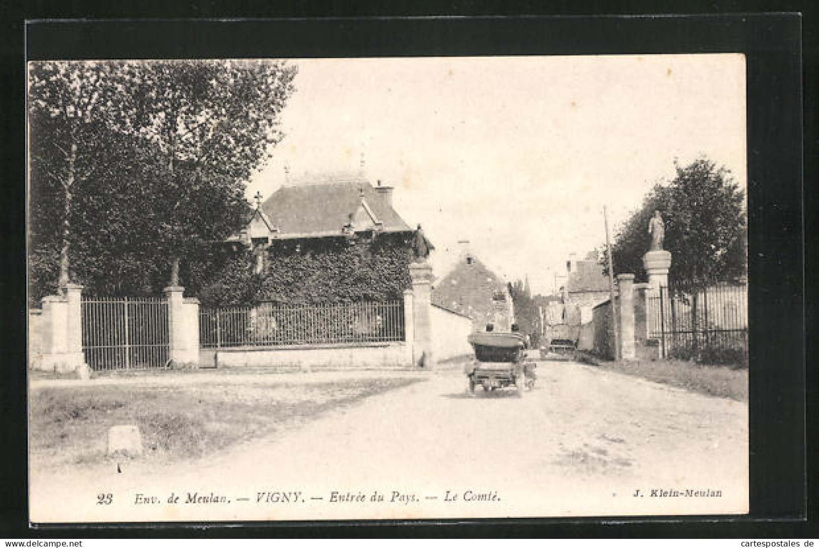 CPA Vigny, Entree Du Pays, Automobil Auf Der Strasse  - Vigny