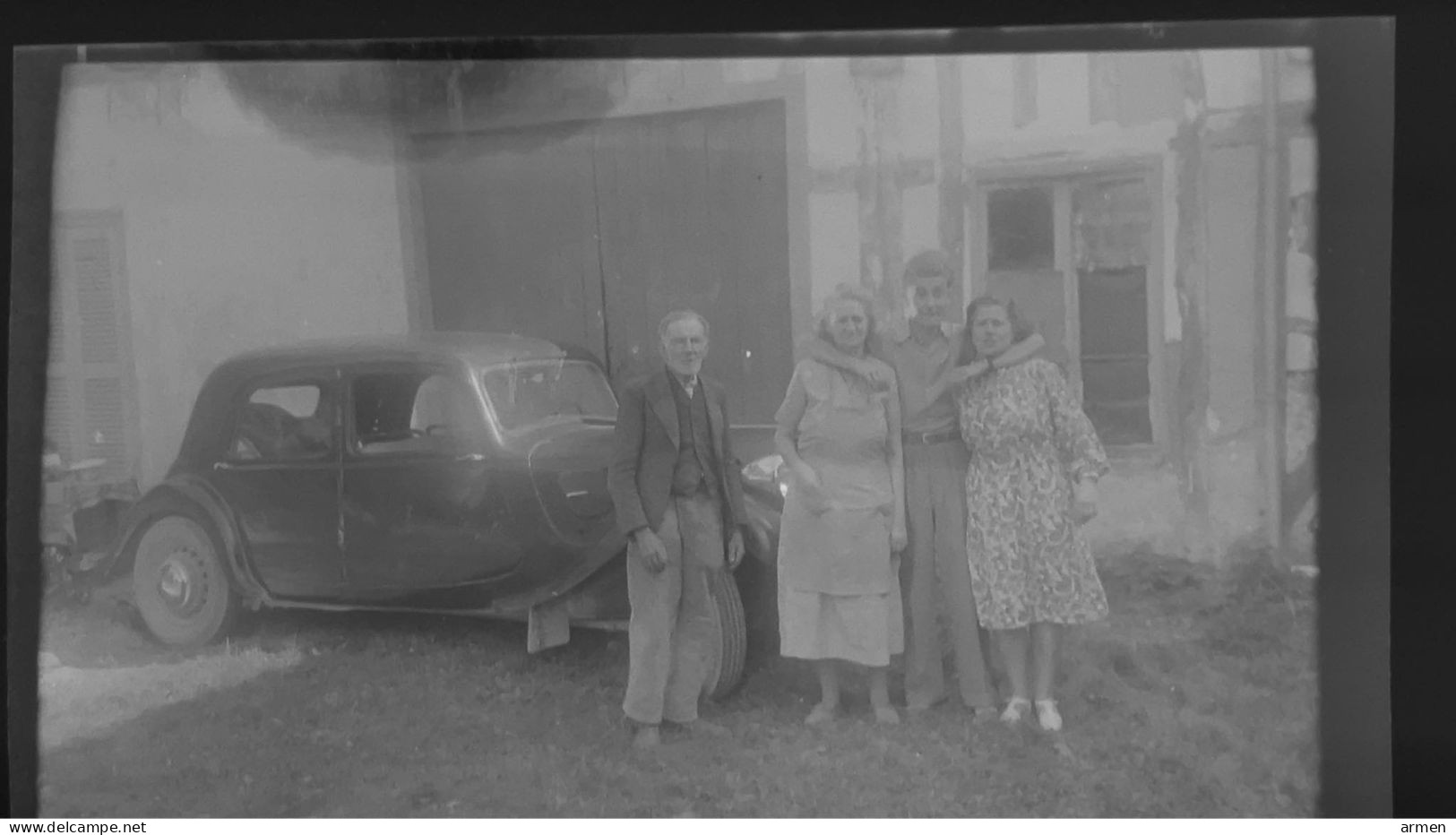 Négatif Film Snapshot -  Voiture Automobile Cars Citroen ? - Glass Slides