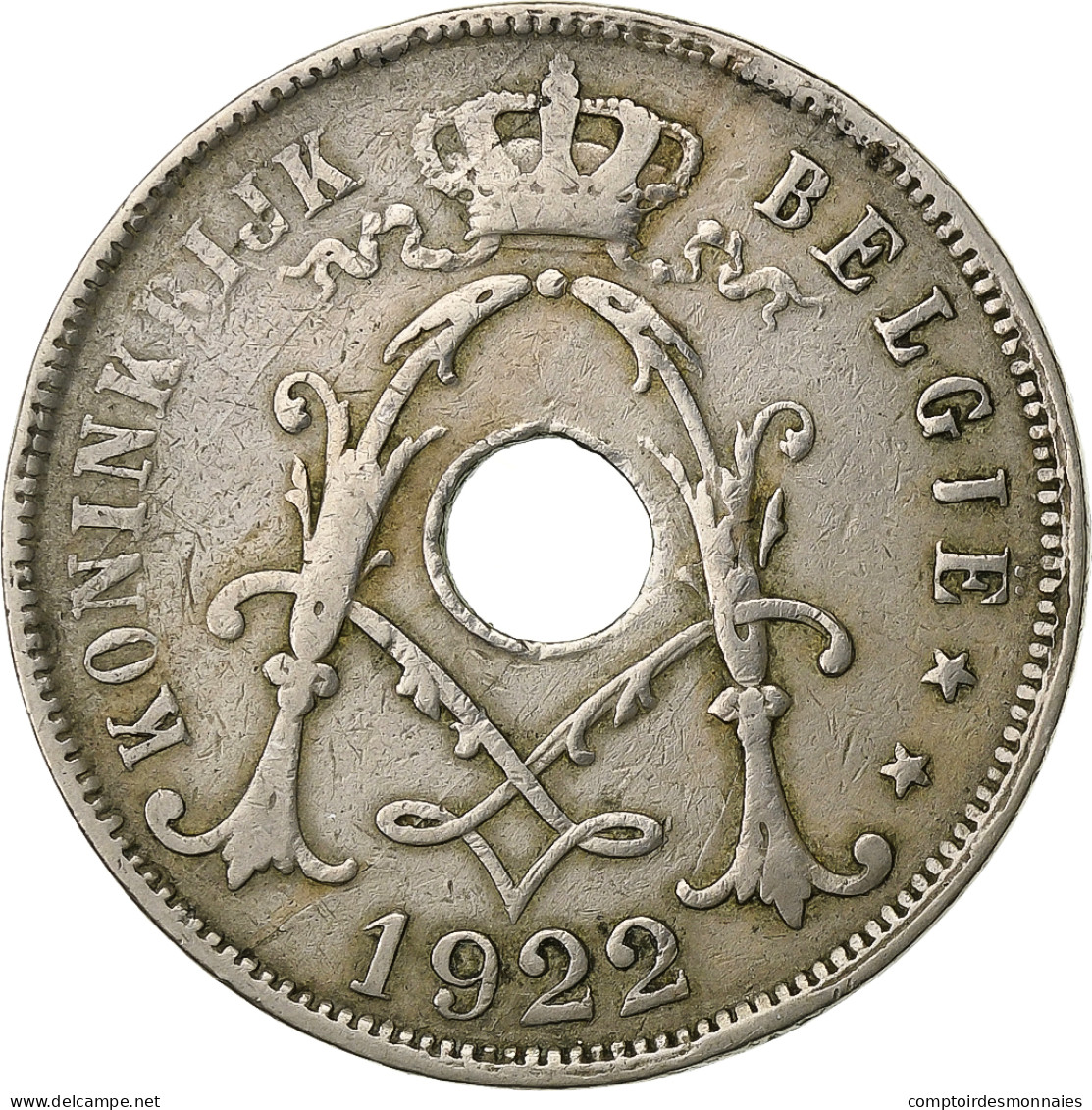 Belgique, 25 Centimes, 1922, Cupro-nickel, TTB+, KM:69 - 25 Cents