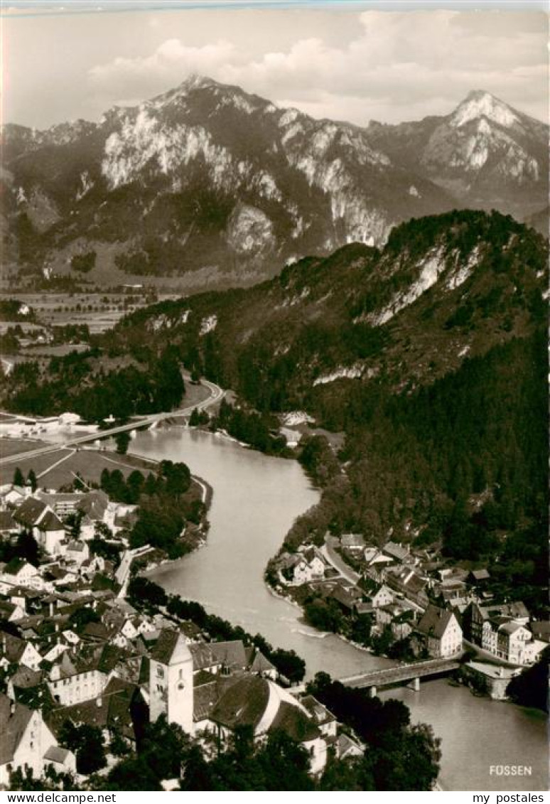 73903587 Fuessen Allgaeu Fliegeraufnahme Mit Lechbruecke Branderschrofen Und Hoh - Fuessen