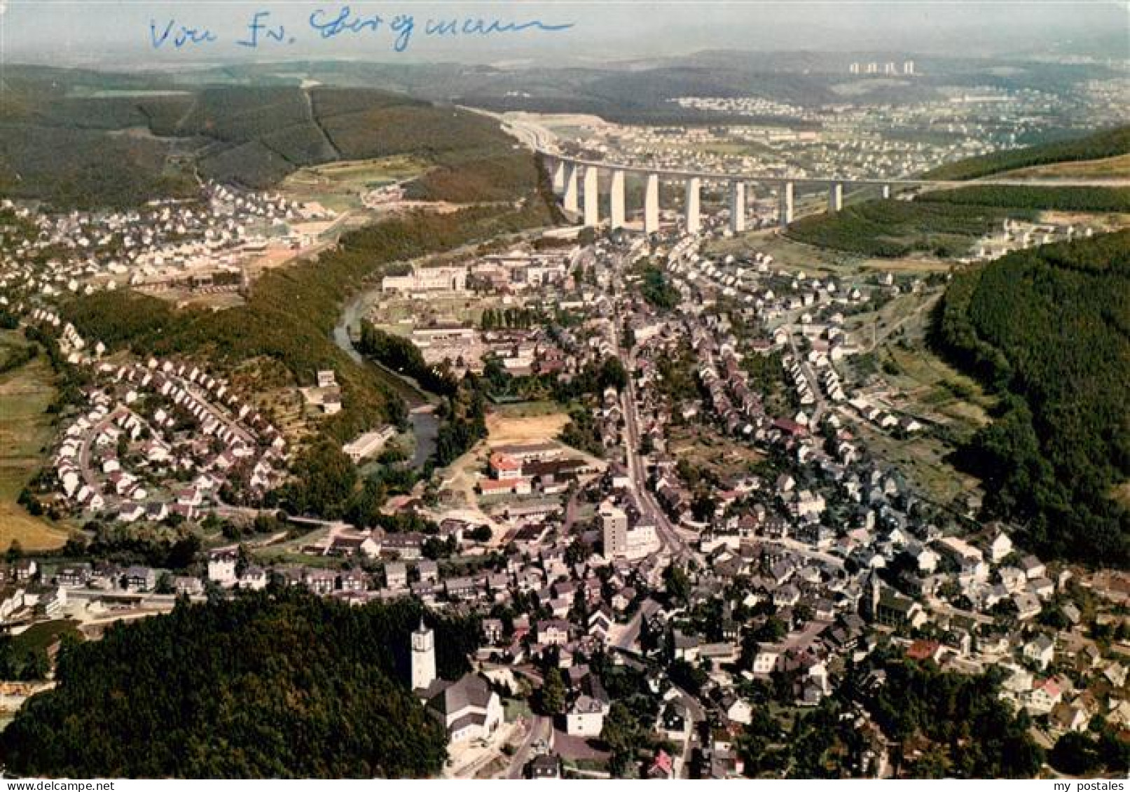 73903537 Eiserfeld Siegen Westfalen Fliegeraufnahme Mit Siegtal Bruecke  - Siegen