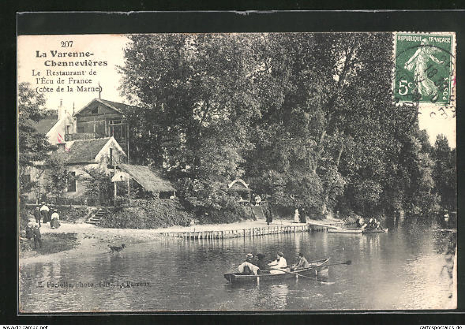 CPA La Varenne-Cheneviére, Le Restaurant De L`Écu De France  - Sonstige & Ohne Zuordnung