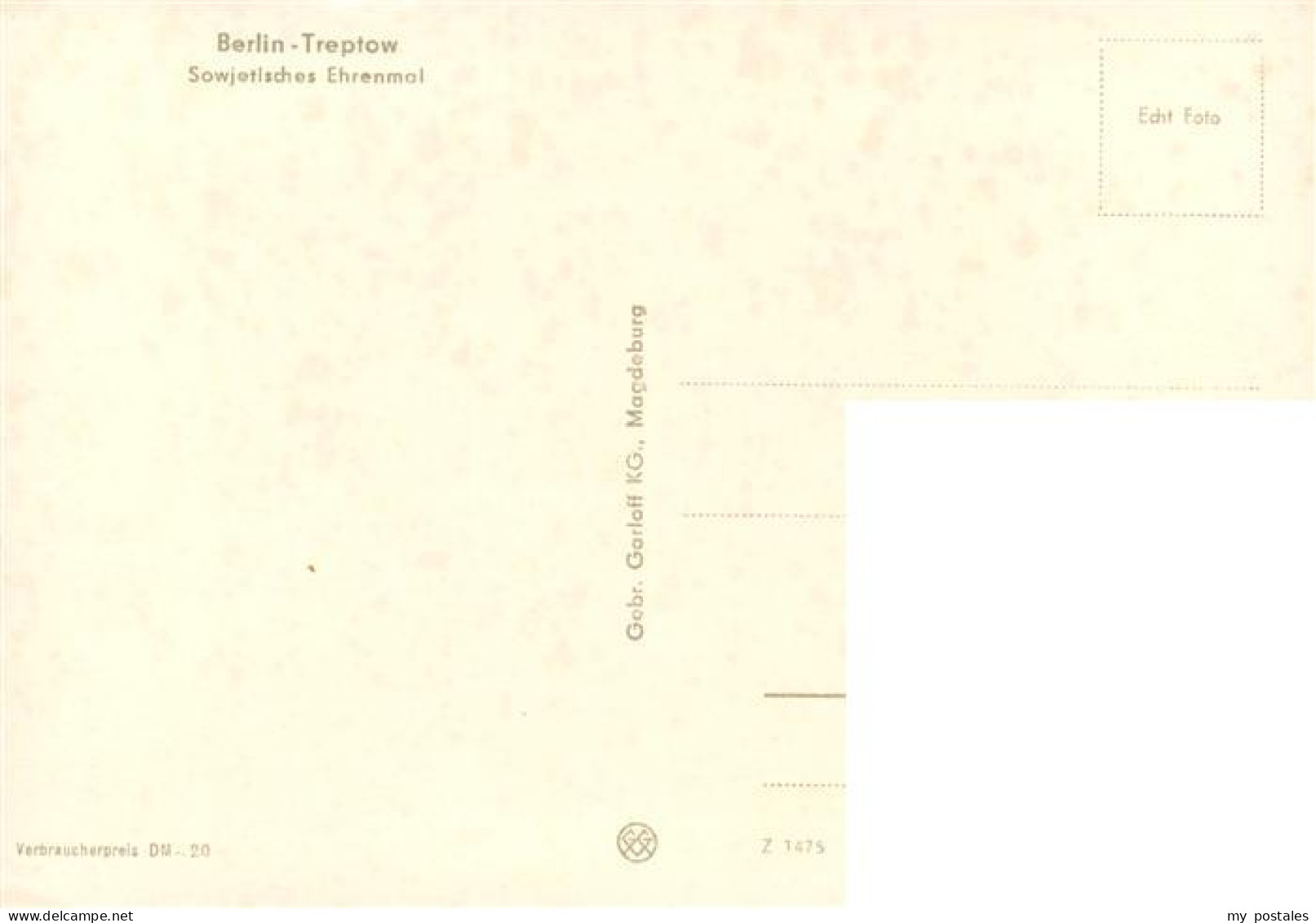 73903393 Treptow Berlin Sowjetisches Ehrenmal Treptow Berlin - Andere & Zonder Classificatie