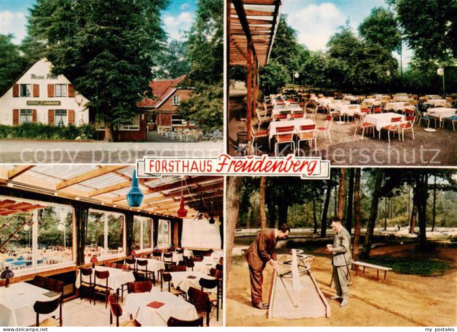 73864858 Altschermbeck Forsthaus Freudenberg Restaurant Gartenterrasse Minigolf  - Autres & Non Classés