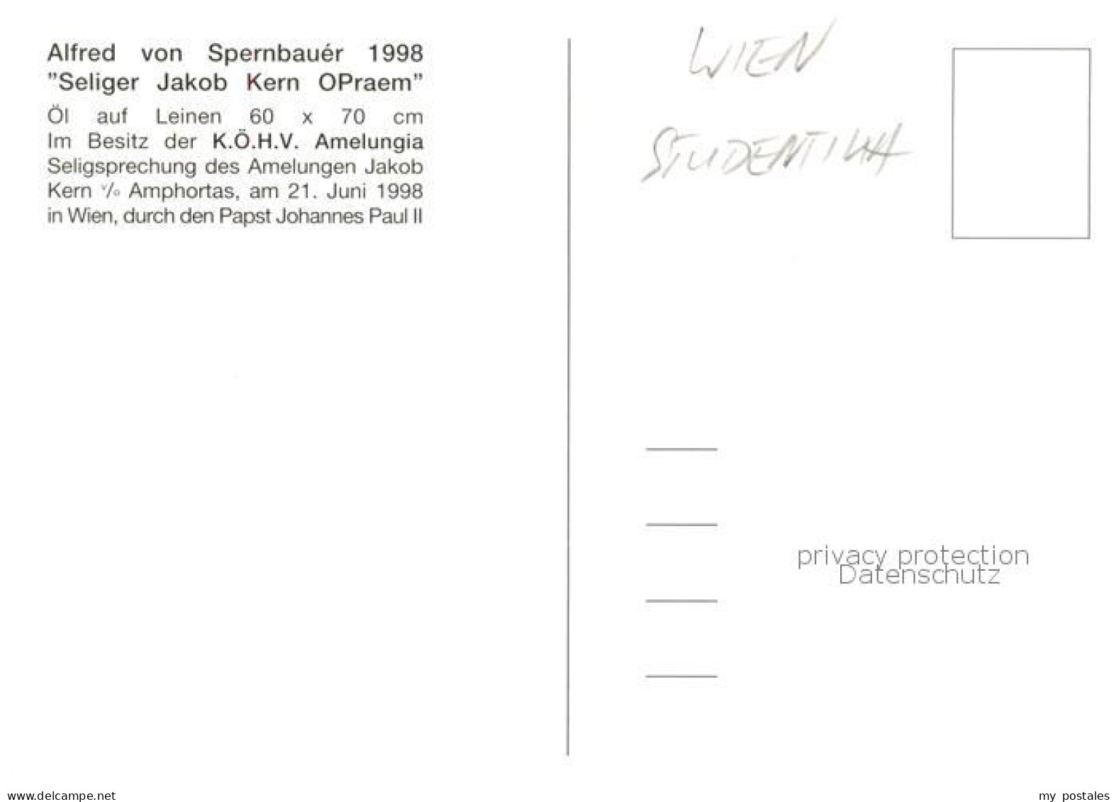 73864821 Wien AT Alfred Von Spernbauer 1998 Seliger Jakob Kern OPraem Kuenstlerk - Andere & Zonder Classificatie