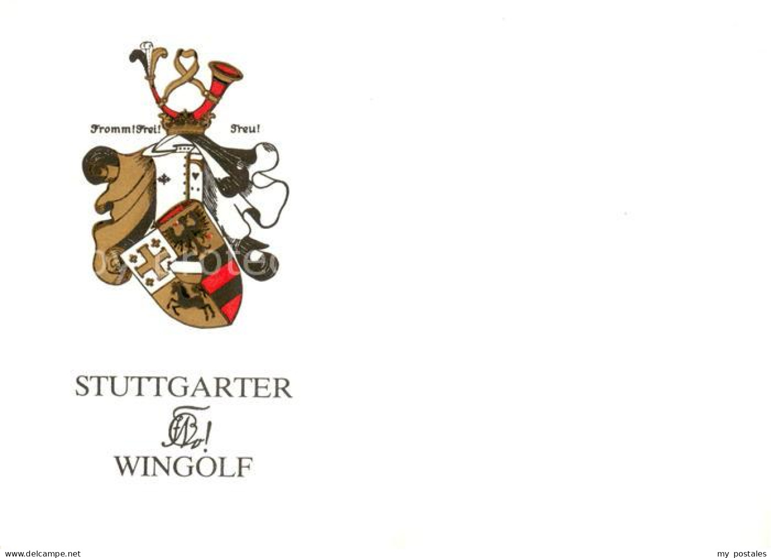 73864797 Stuttgart Stuttgarter Wingolf Wappen Studentika Stuttgart - Stuttgart
