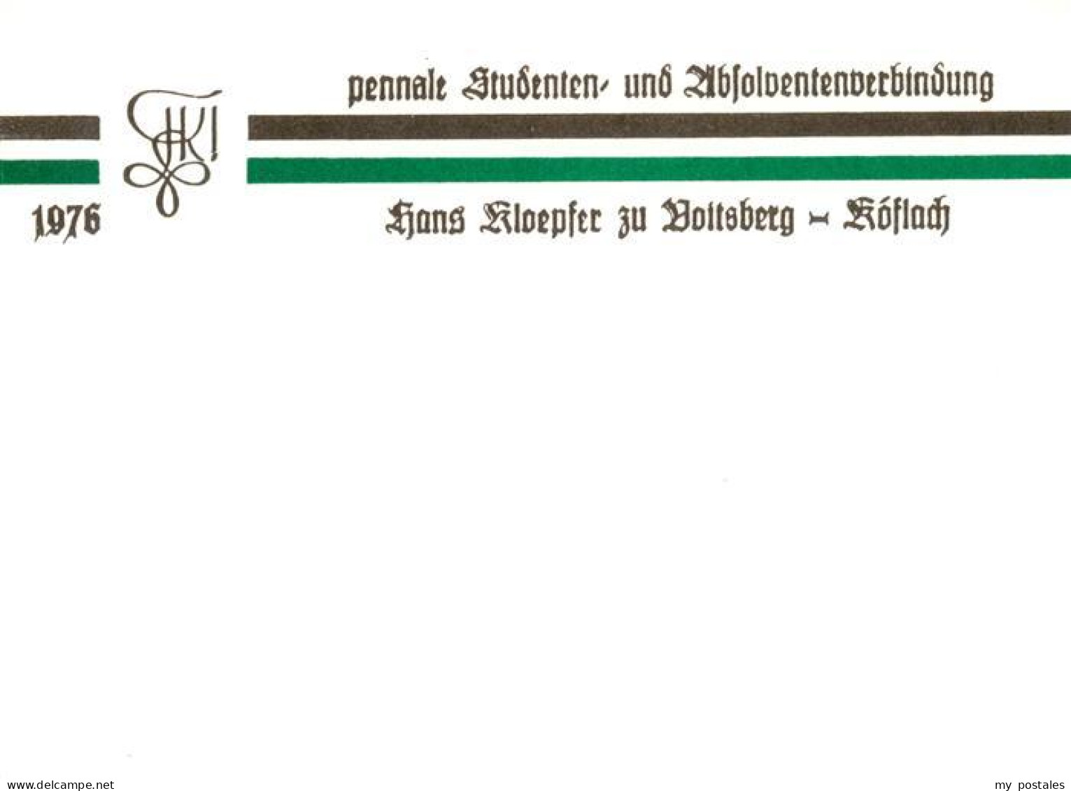 73864760 Koeflach Steiermark AT Pennale Studenten- Und Absolventenverbindung Han - Otros & Sin Clasificación