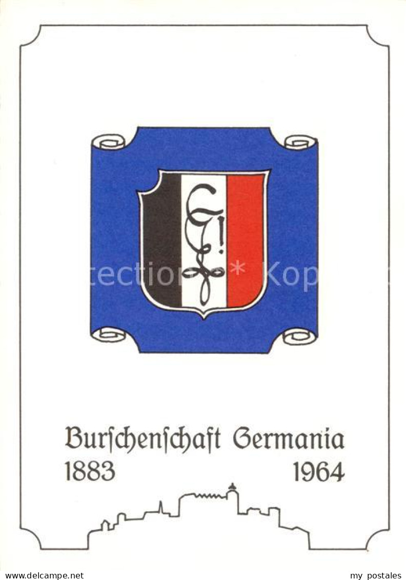 73864744 Salzburg  AT Burschenschaft Germania 1883 1964 Wappen  - Sonstige & Ohne Zuordnung