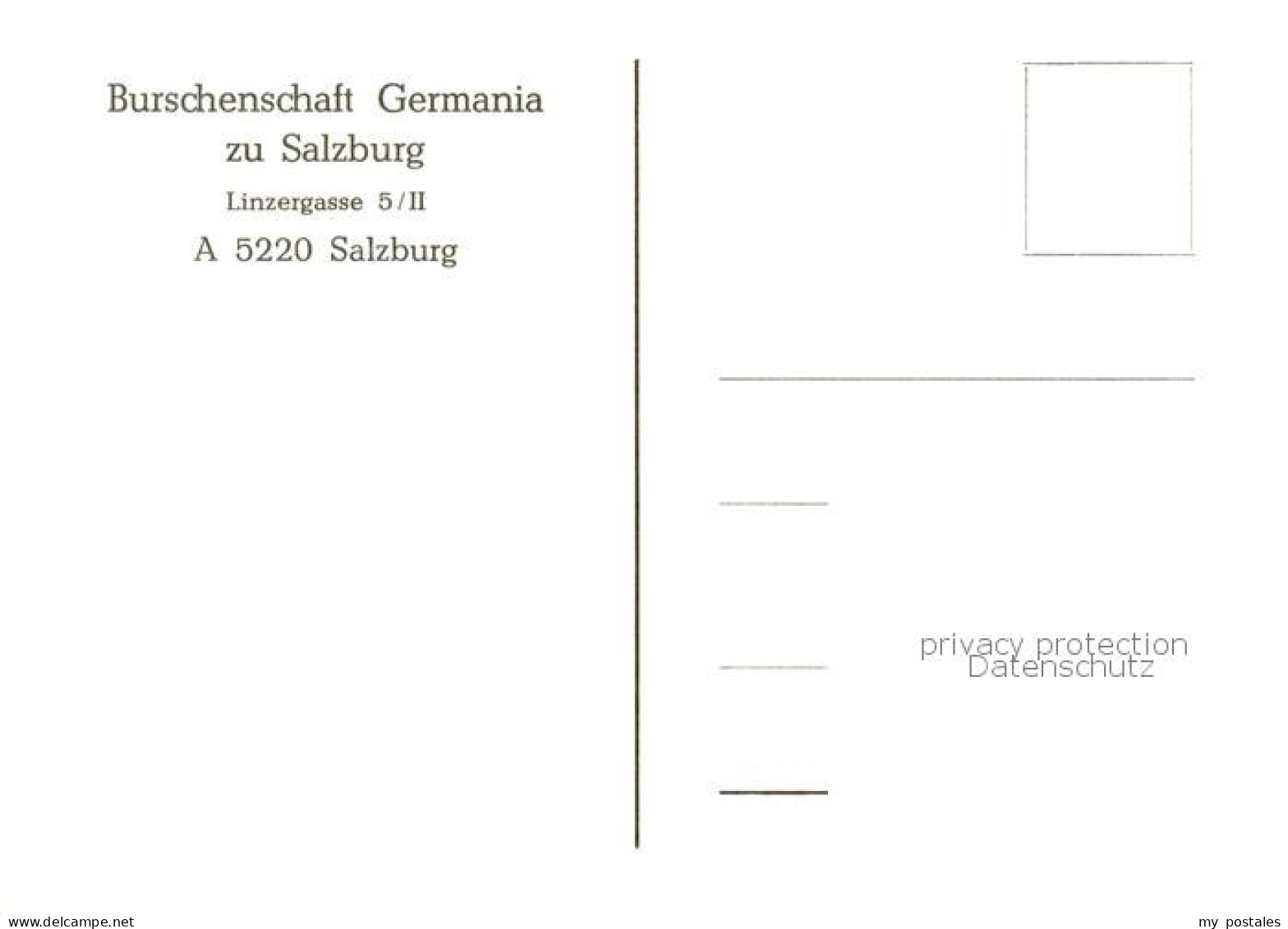 73864744 Salzburg  AT Burschenschaft Germania 1883 1964 Wappen  - Other & Unclassified