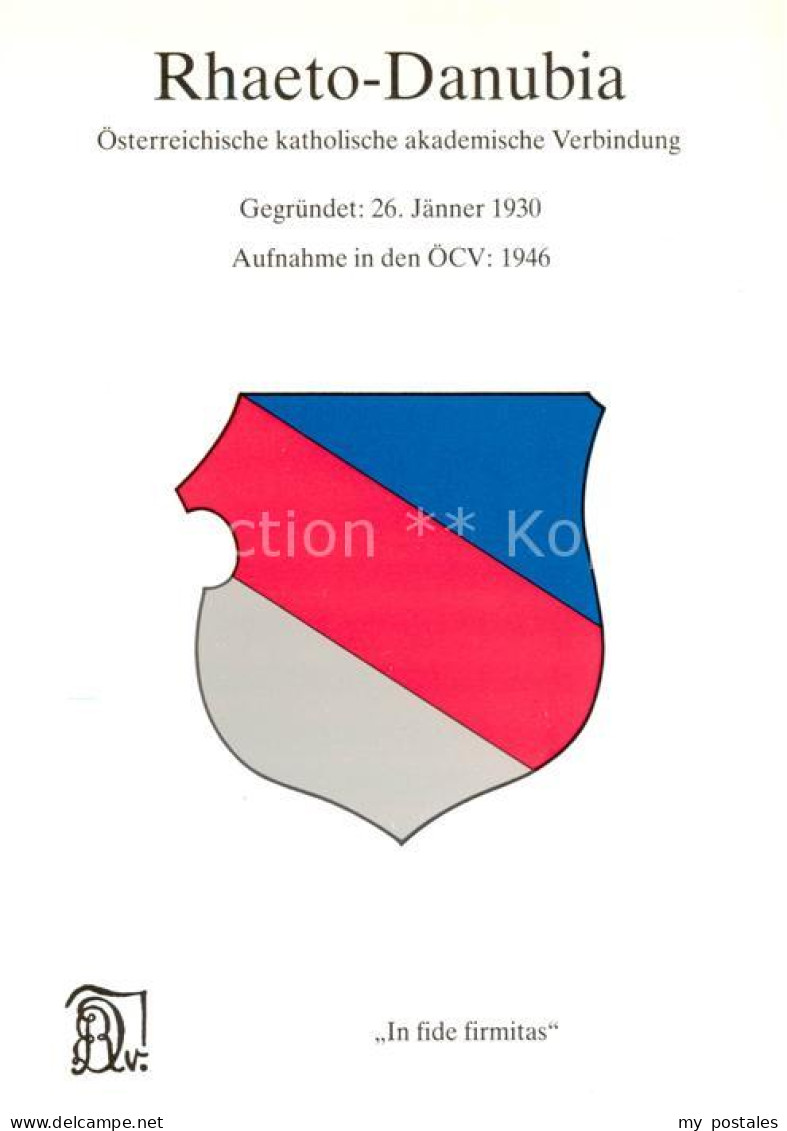 73864731 Wien AT Rhaeto-Danubia Wappen Burschenschaft  - Andere & Zonder Classificatie