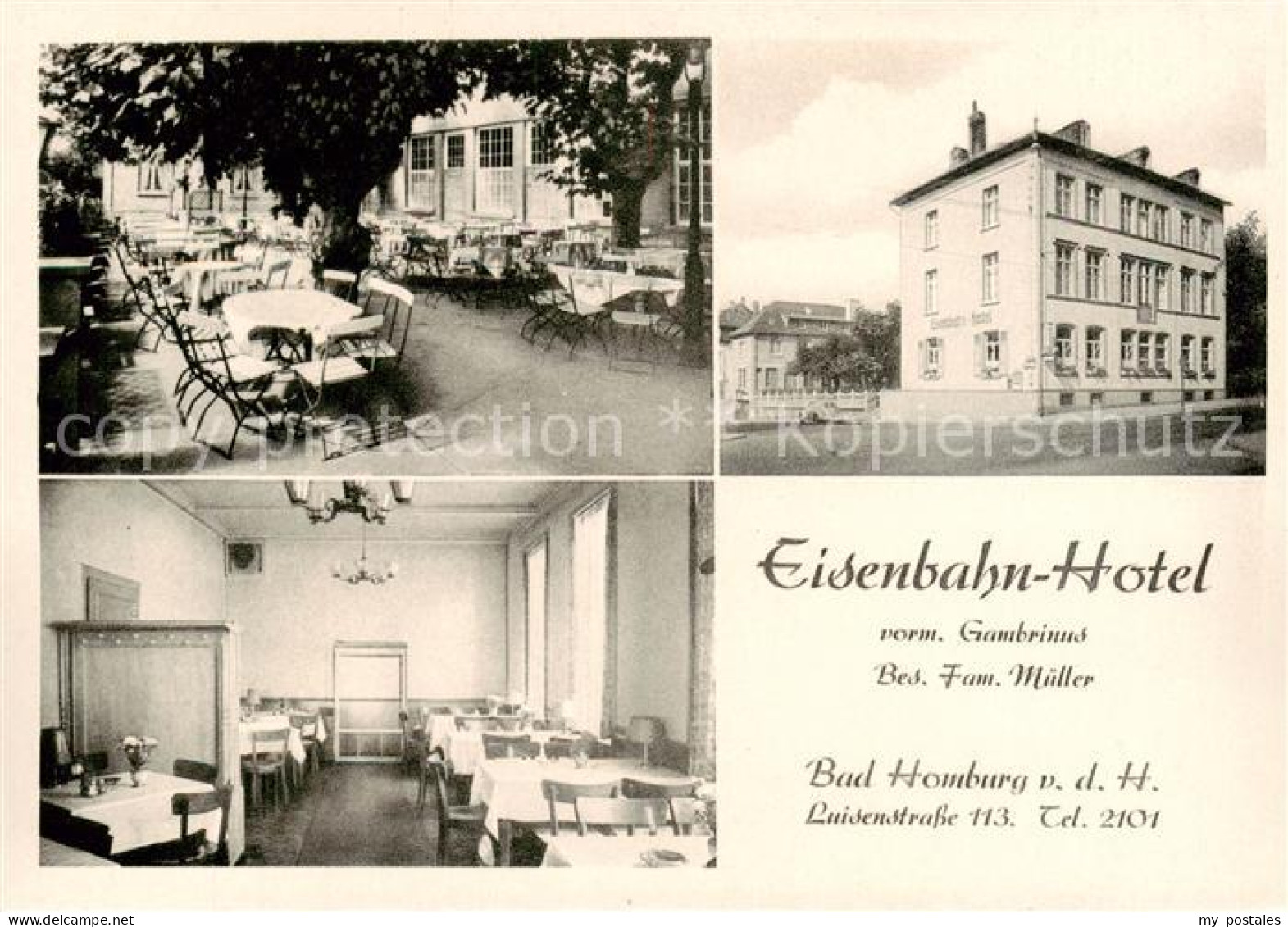 73830876 Bad Homburg Eisenbahn Hotel Gastraum Freiterrasse Bad Homburg - Bad Homburg