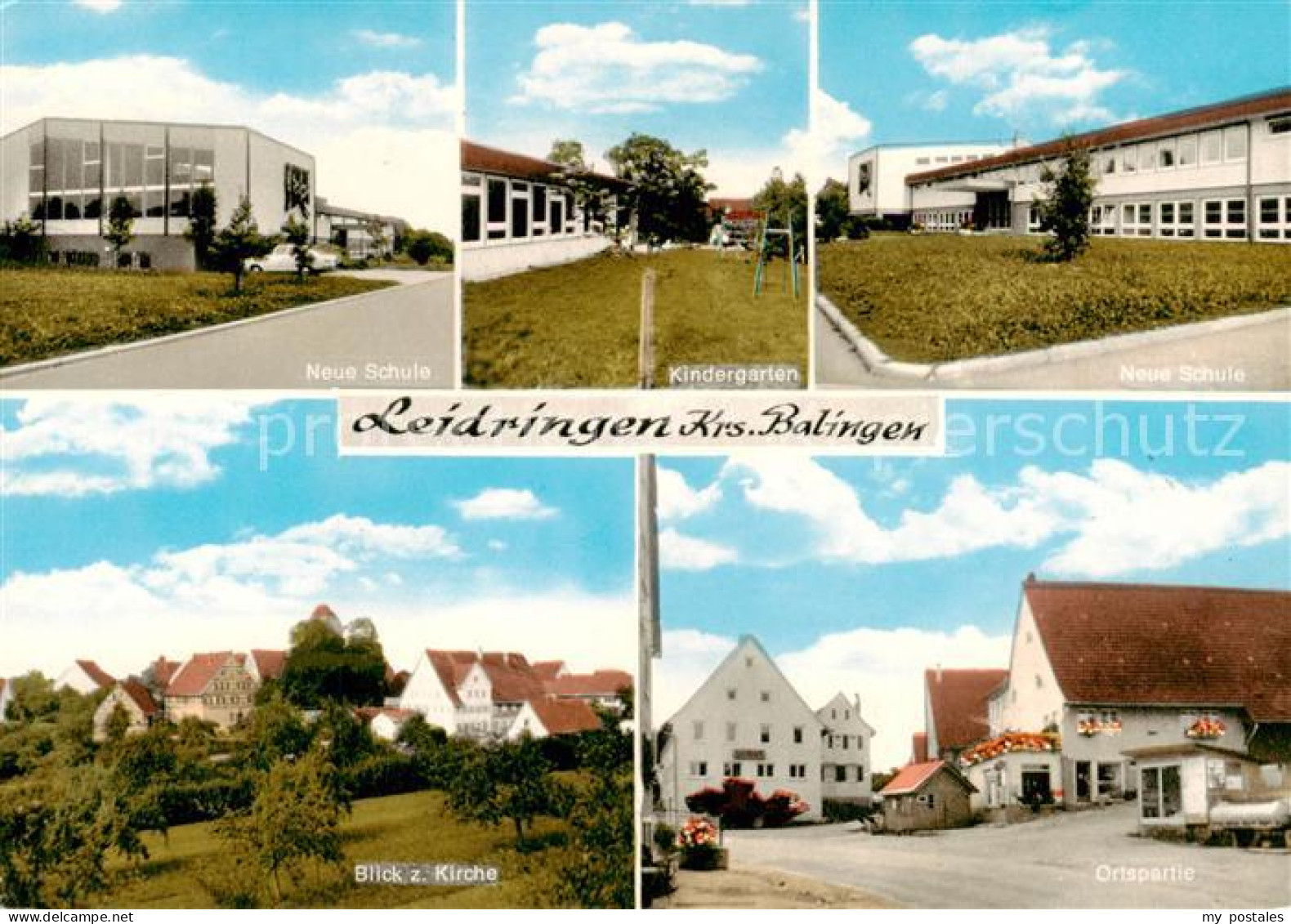 73830873 Leidringen Neue Schule Kindergarten Neue Schule Kirche Ortspartie Leidr - Andere & Zonder Classificatie