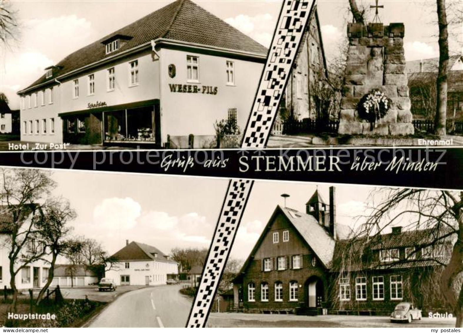 73830835 Stemmer Minden Westfalen Hotel Zur Post Ehrenmal Hauptstrasse Schule St - Minden