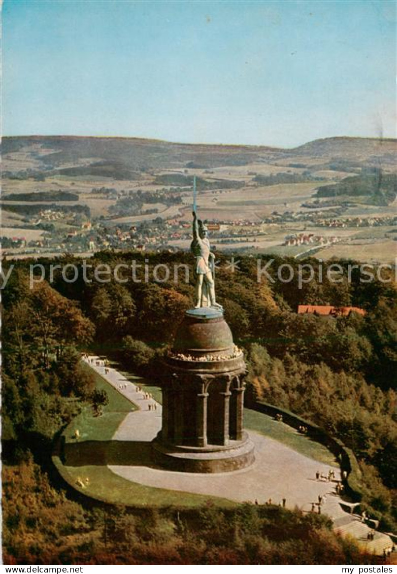 73796748 Teutoburgerwald Hermannsdenkmal Fliegeraufnahme Teutoburgerwald - Detmold