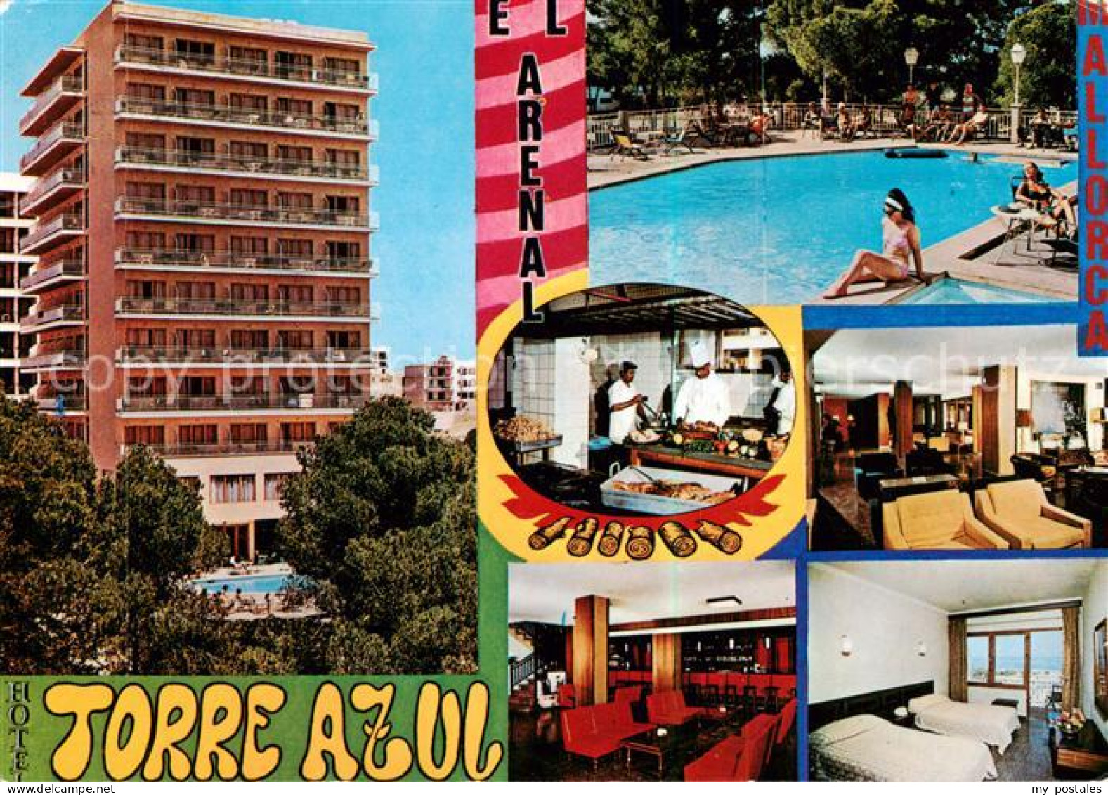 73796684 El Arenal Mallorca ES Hotel Torre Azul Pool Kueche Gastraum Zimmer  - Andere & Zonder Classificatie