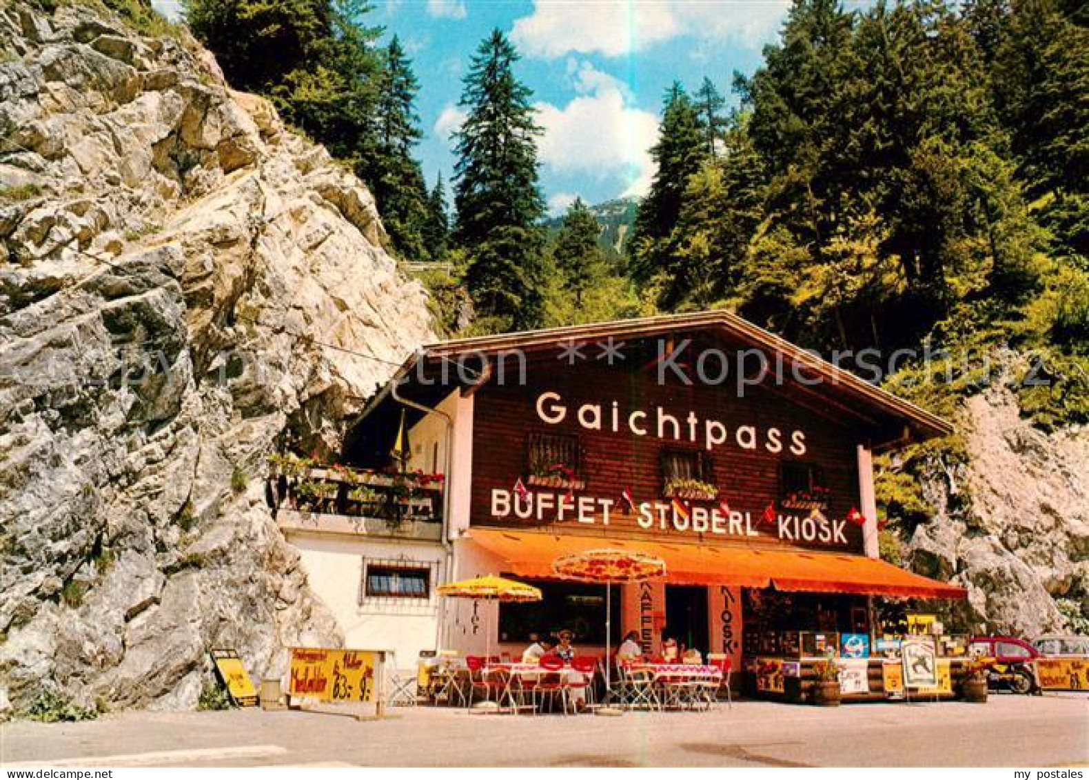 73796596 Gaichtpass 1010m Reutte Tirol AT Kiosk Am Gaichtpass Mit Gaichtspitze  - Sonstige & Ohne Zuordnung