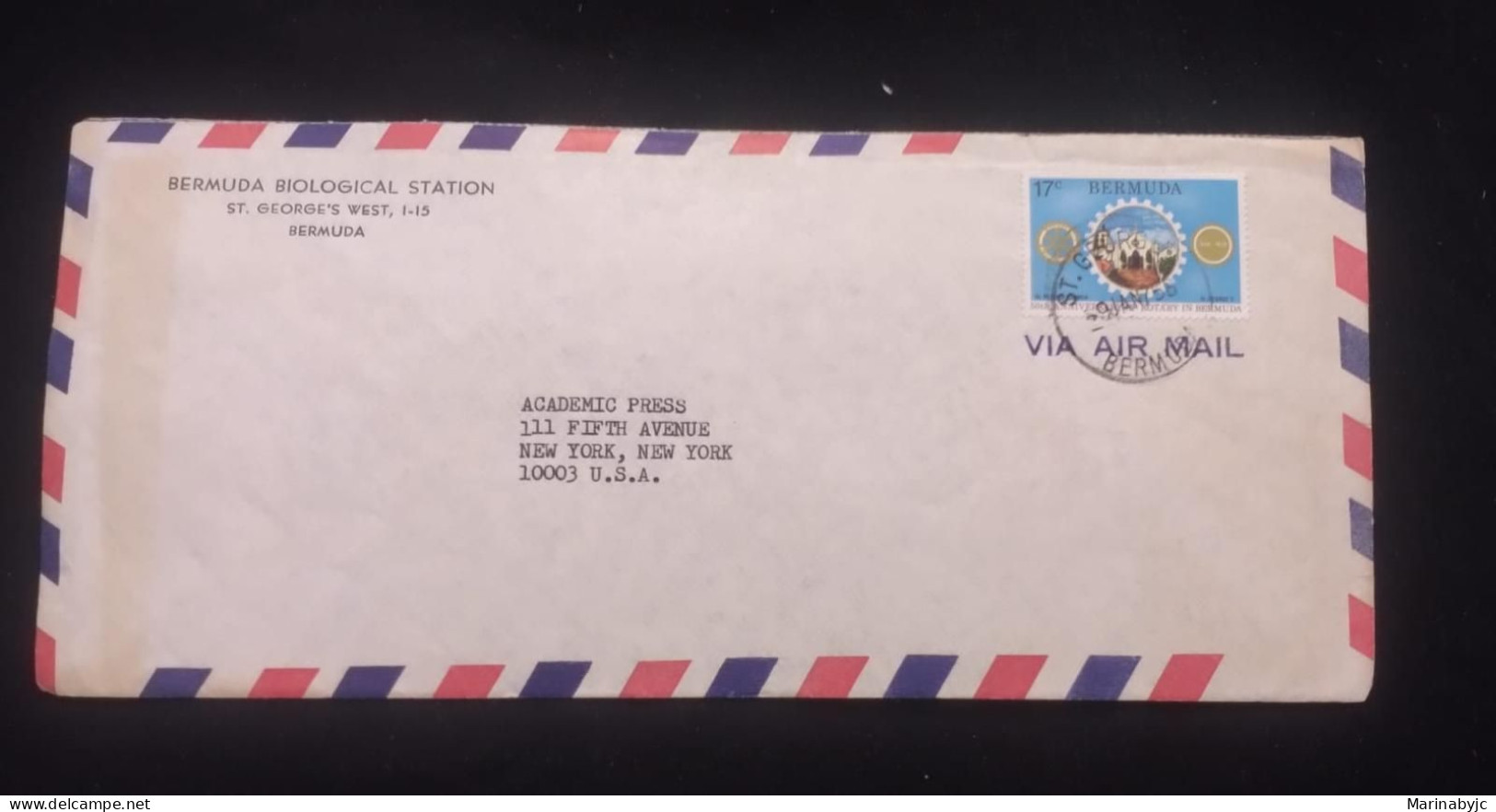 C)1975. BERMUDA. AIRMAIL ENVELOPE SENT TO USA. XF - Andere & Zonder Classificatie