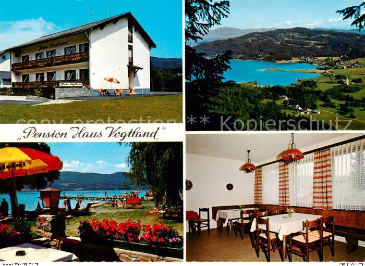 73796460 Keutschach See Pension Haus Vogtland Terrasse Gaststube Panorama Keutsc - Andere & Zonder Classificatie