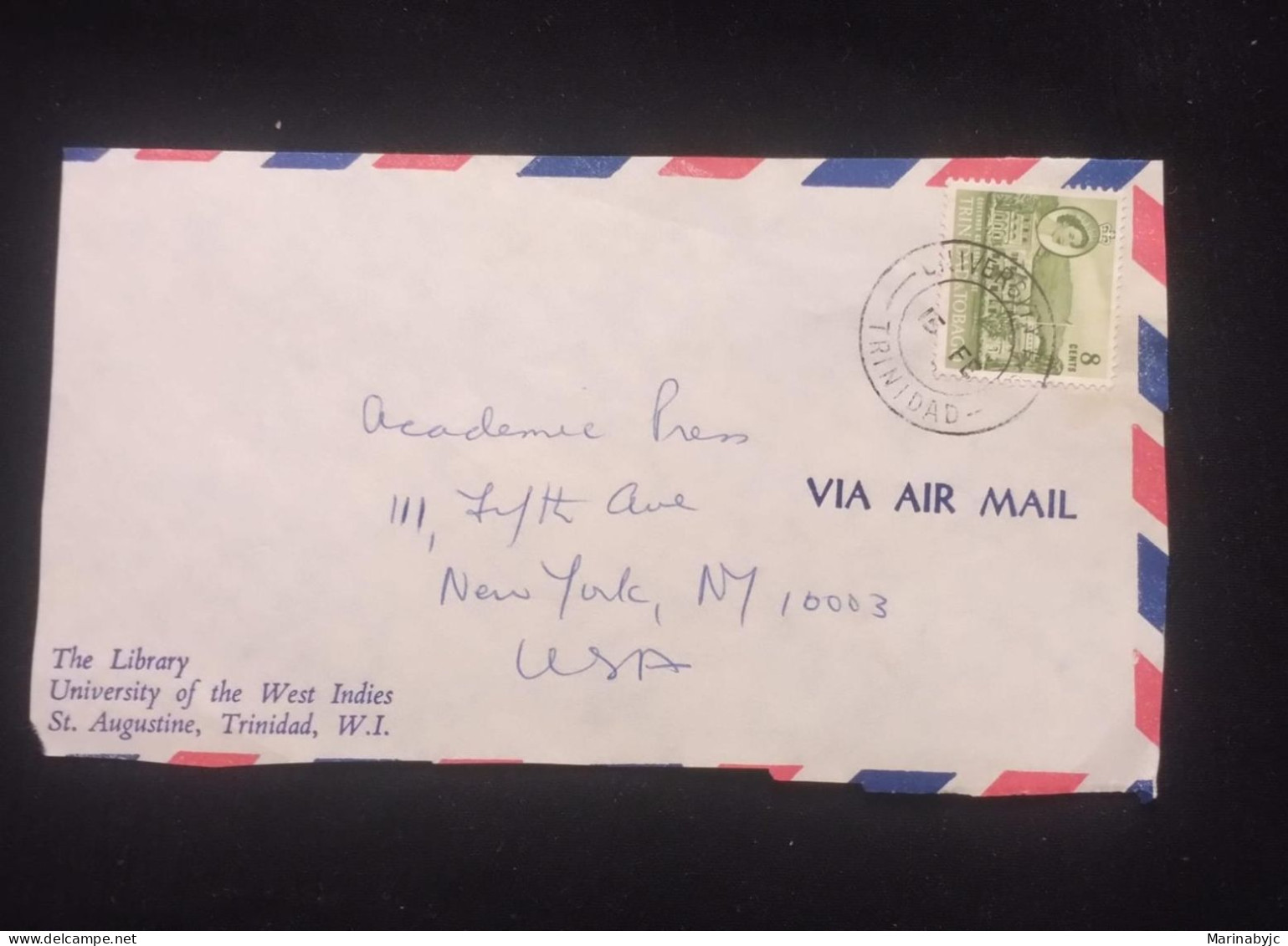 C) 1960. TRINIDAD AND TOBAGO. AIRMAIL ENVELOPE SENT TO USA. 2ND CHOICE - Otros & Sin Clasificación