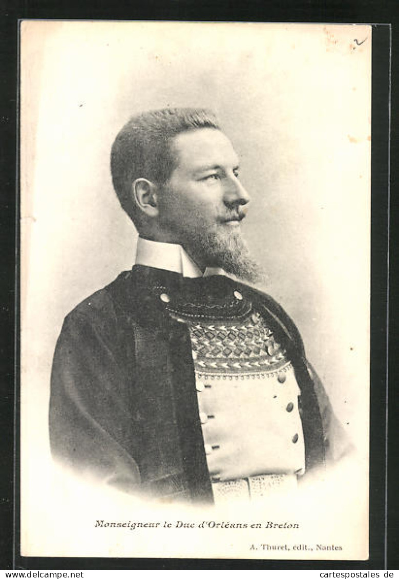 CPA Monseigneur Le Duc D`Orléans En Breton  - Royal Families