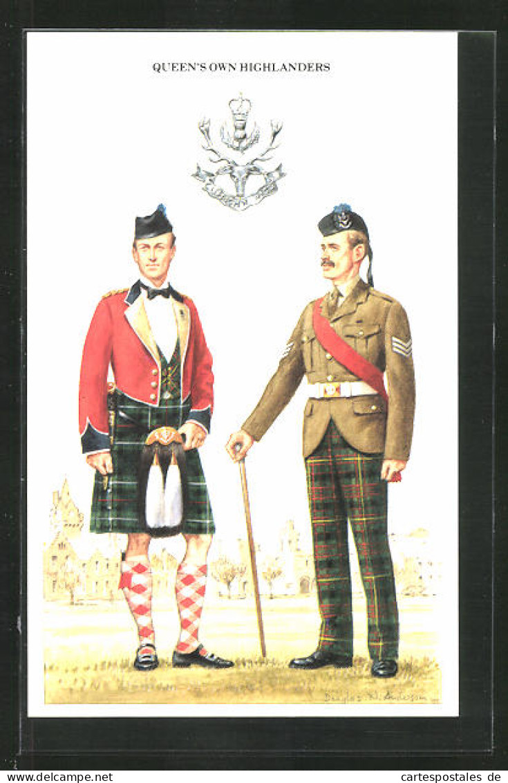 Pc Queen`s Own Highlanders, Britische Soldaten In Uniform  - Sonstige & Ohne Zuordnung