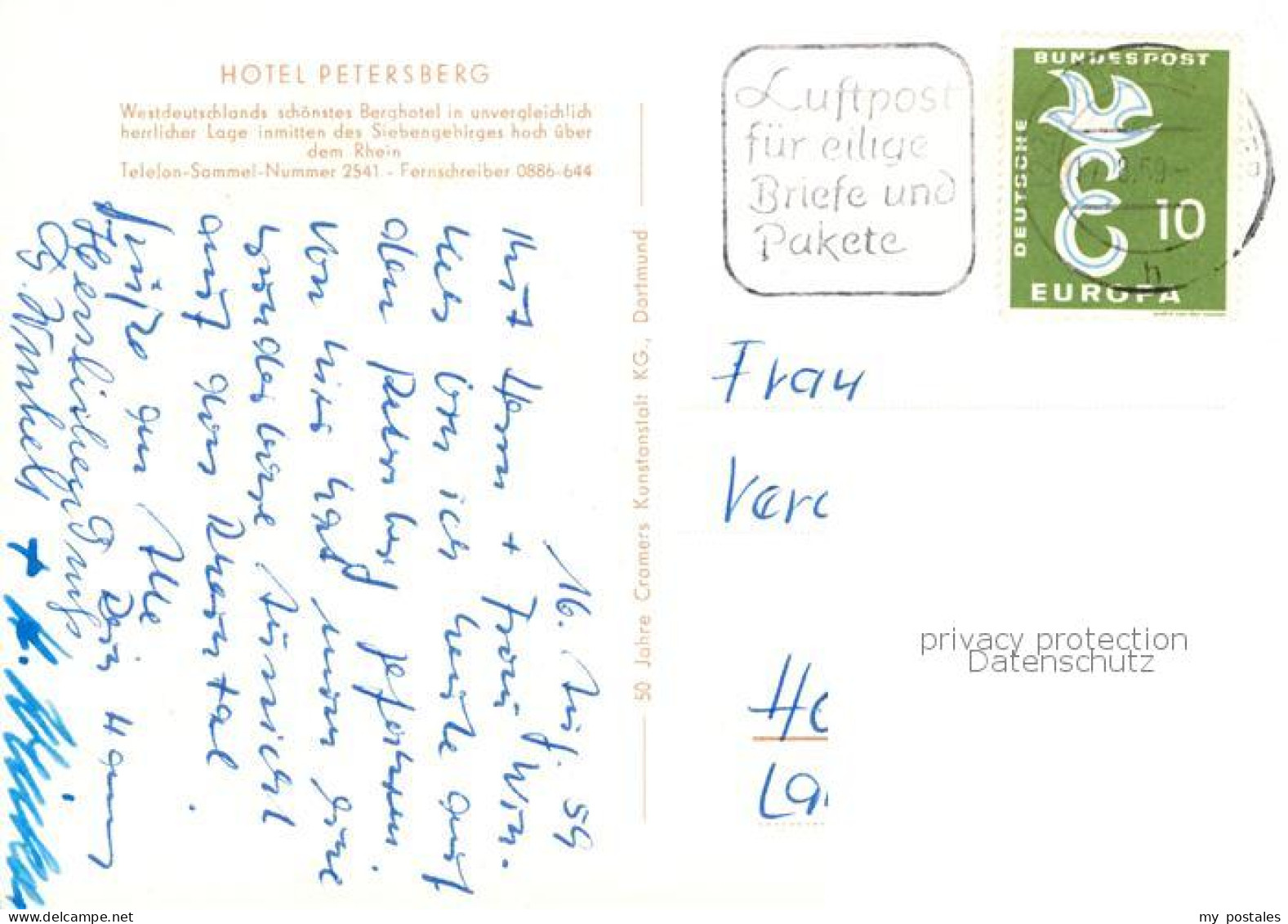 73796387 Petersberg  Koenigswinter Hotel Petersberg Fliegeraufnahme  - Königswinter