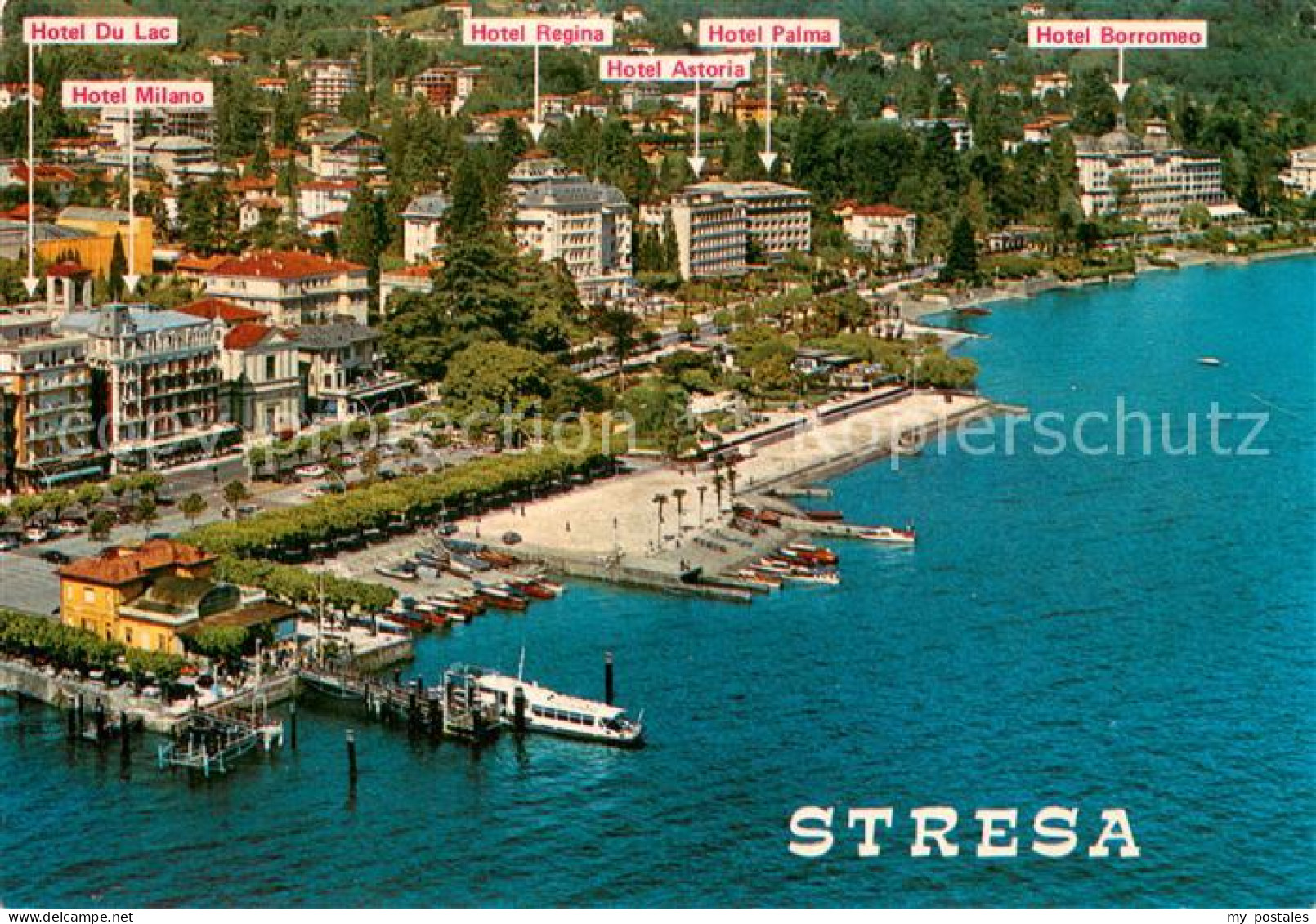 73757291 Stresa Lago Maggiore Fliegeraufnahme Mit Strandhotels Stresa Lago Maggi - Autres & Non Classés