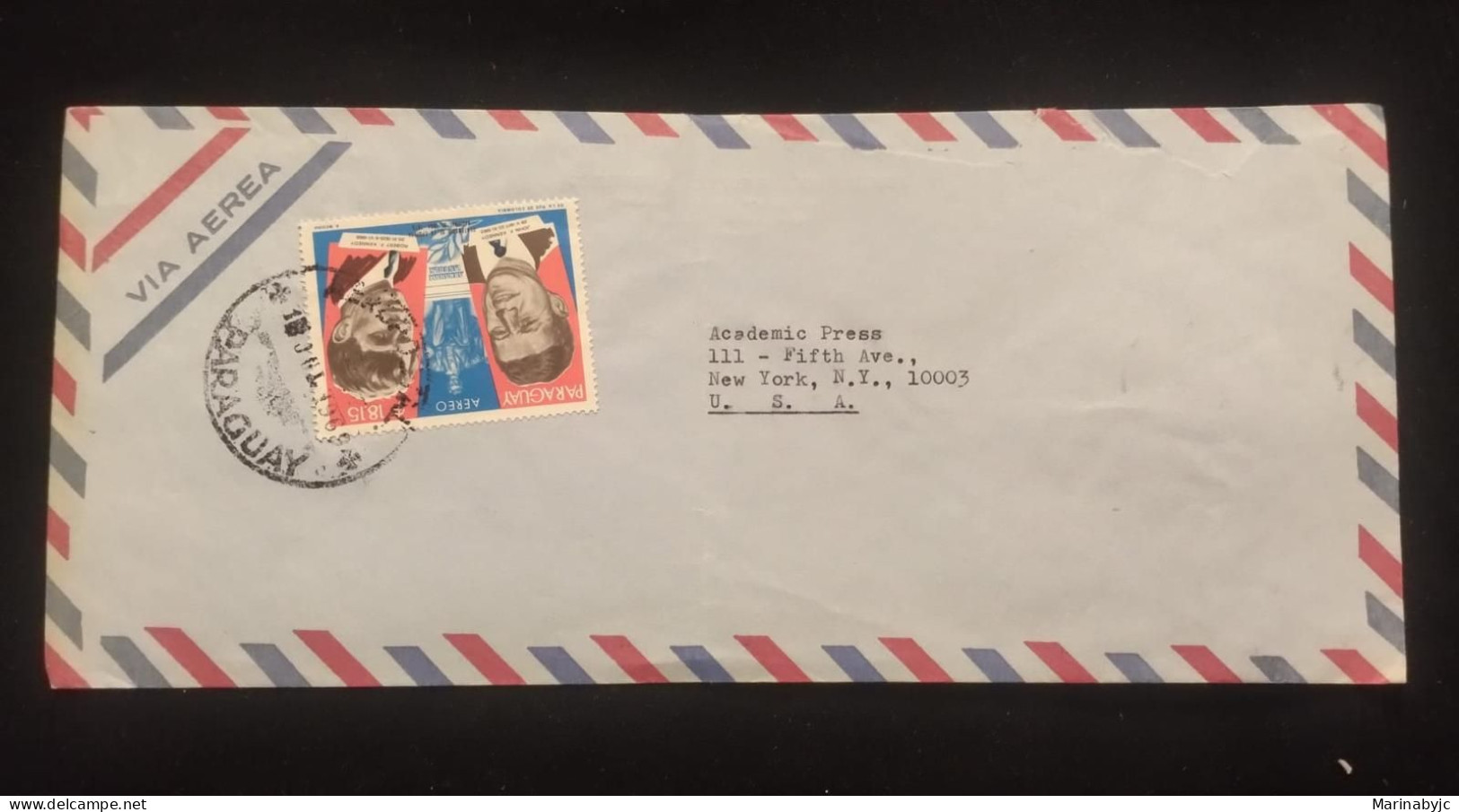 C) 1969. PARAGUAY. AIRMAIL ENVELOPE SENT TO USA. XF - Sonstige & Ohne Zuordnung