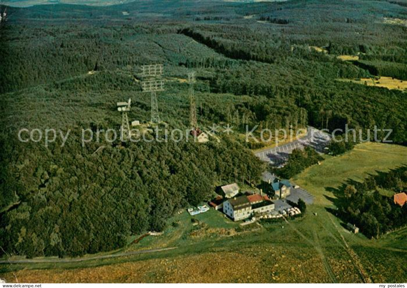 73757160 Vogelsberg Rhoen Fliegeraufnahme Berggasthof Hoherodskopf Vogelsberg Rh - Other & Unclassified