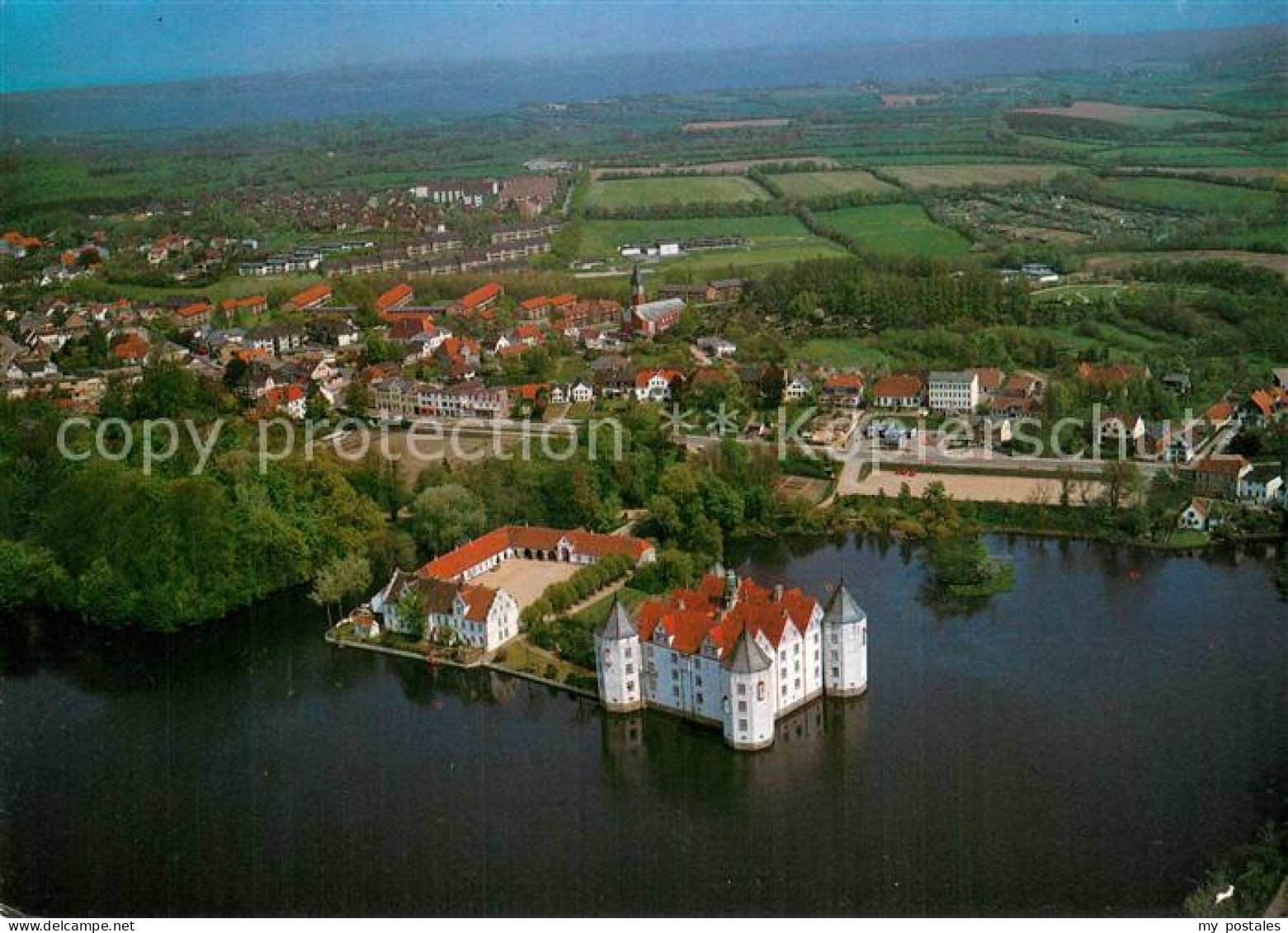 73757131 Gluecksburg Ostseebad Fliegeraufnahme Stadt Und Schloss Gluecksburg Glu - Other & Unclassified