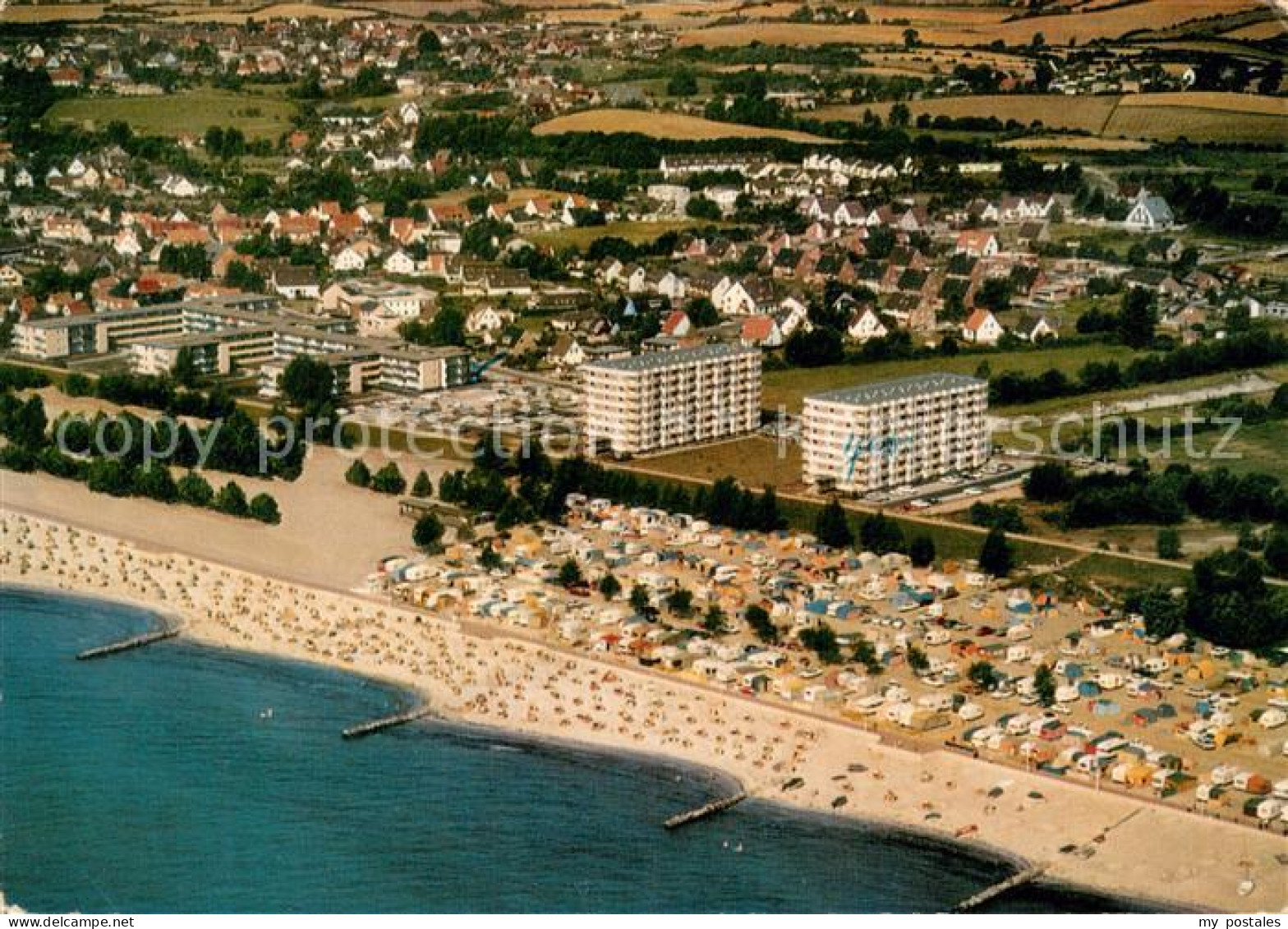 73756939 Groemitz Ostseebad Fliegeraufnahme Campingplatz Strand Groemitz Ostseeb - Grömitz