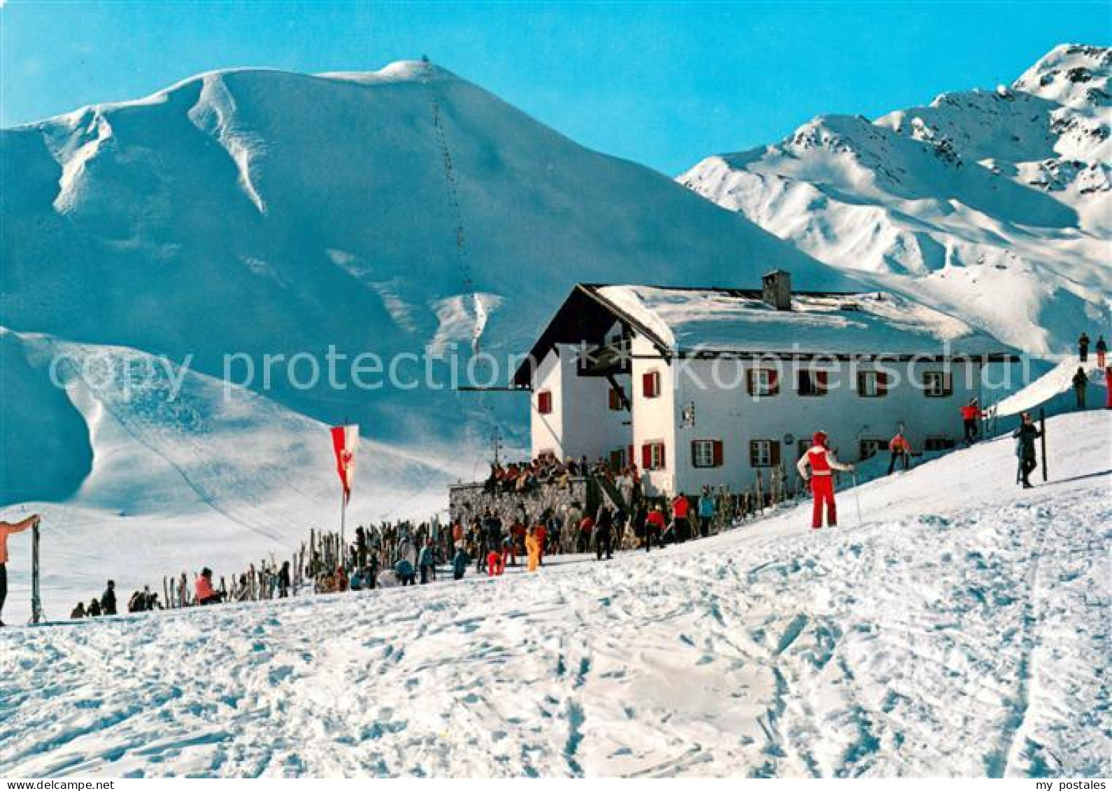 73756903 Serfaus Tirol Koelnerhaus Aussenansicht Skilaeufer Serfaus Tirol - Sonstige & Ohne Zuordnung