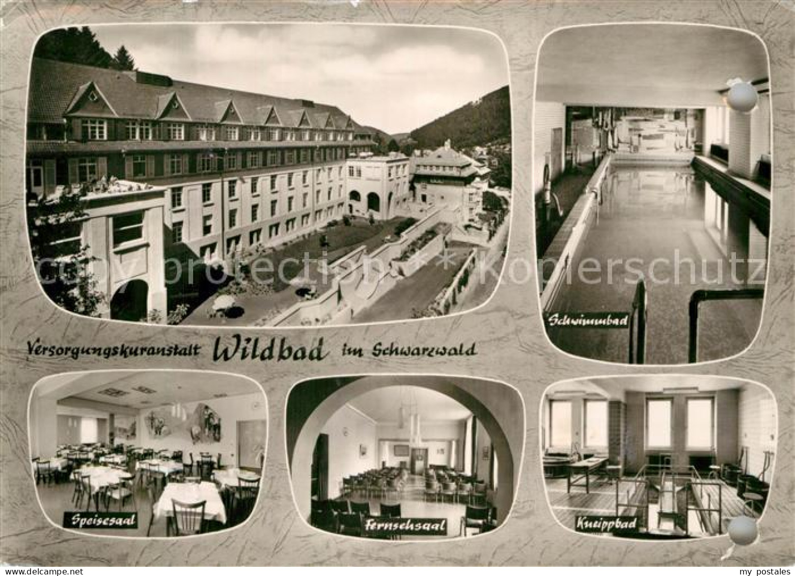 72979643 Bad Wildbad Versorgungskuranstalt Schwimmbad Speisesaal Fernsehsaal Kne - Autres & Non Classés