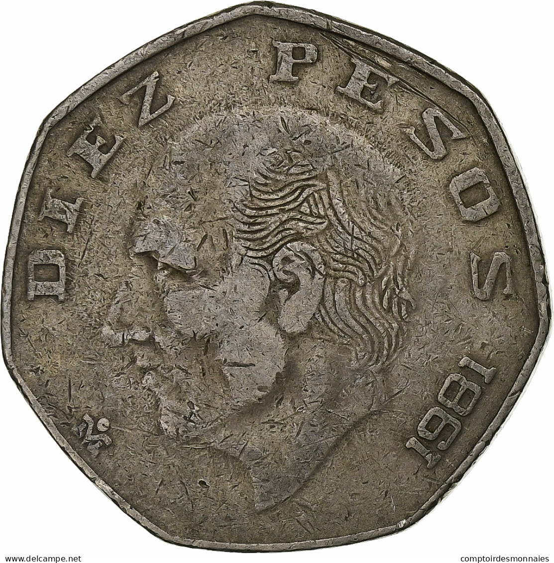Mexique, 10 Pesos, 1981, Mexico City, Cupro-nickel, TTB+, KM:477.2 - Mexique
