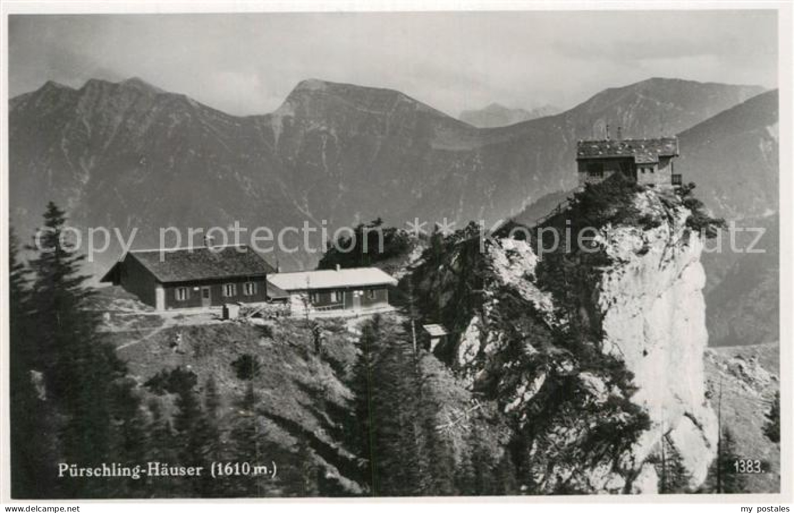 72974964 Puerschlinghaeuser Panorama Handabzug Puerschlinghaeuser - Garmisch-Partenkirchen