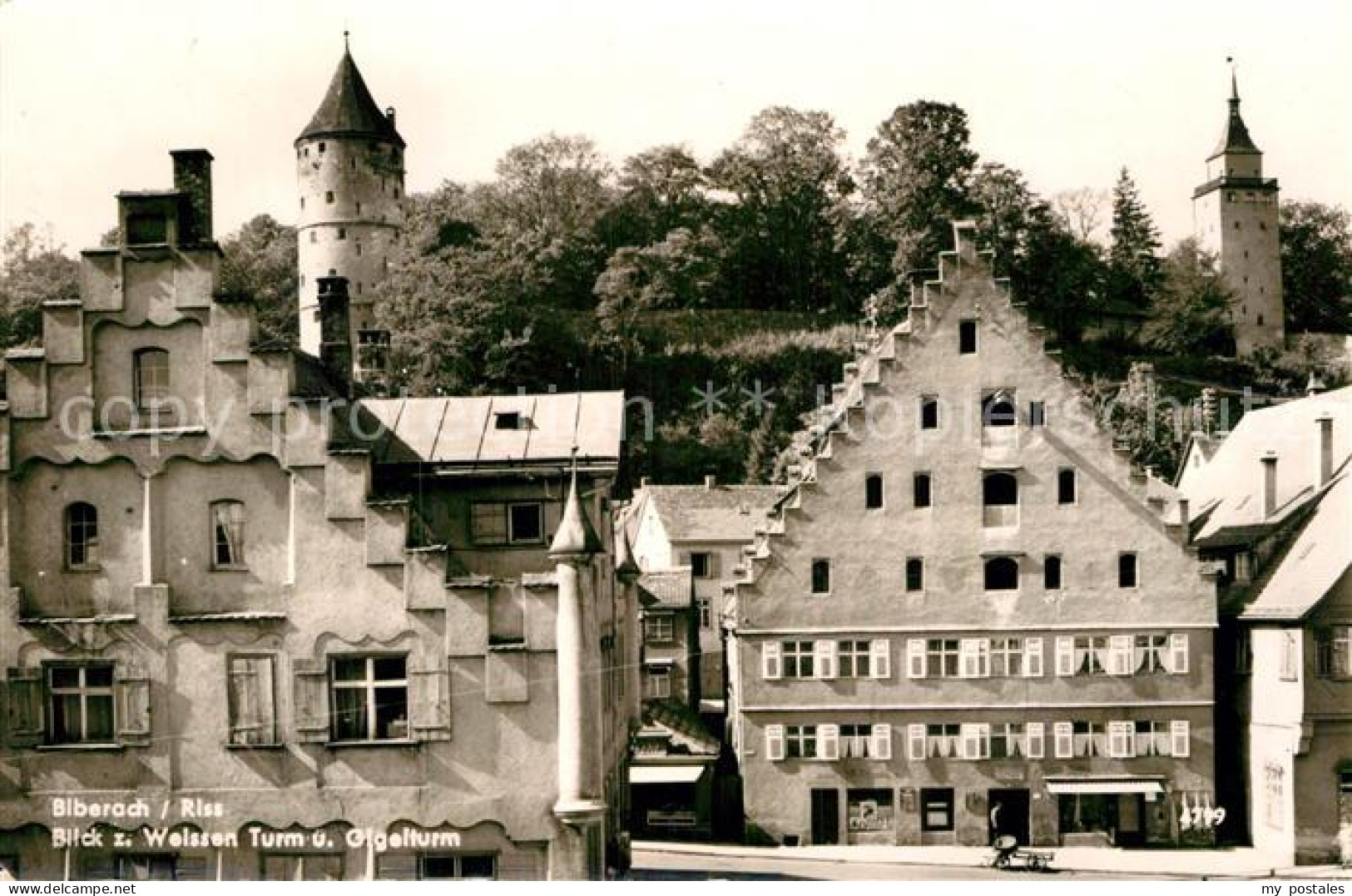 72974375 Biberach Riss Blick Zum Weissen Turm Und Gigelturm Altstadt Biberach Ri - Biberach