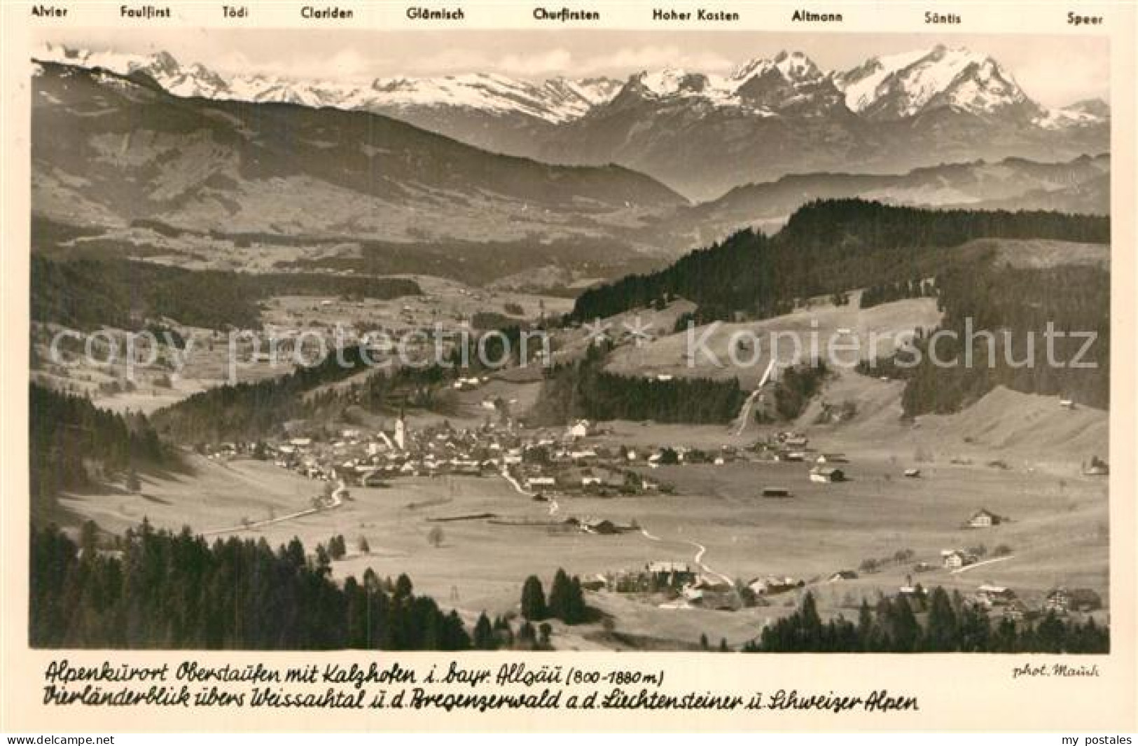 72974347 Oberstaufen Alpenkurort Mit Kalzhofen Vierlaenderblick Weissachtal Breg - Oberstaufen