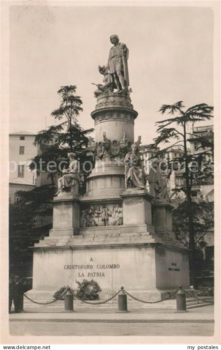 72974333 Genova Genua Liguria Monumento A Cristoforo Colombo Genova Genua Liguri - Autres & Non Classés