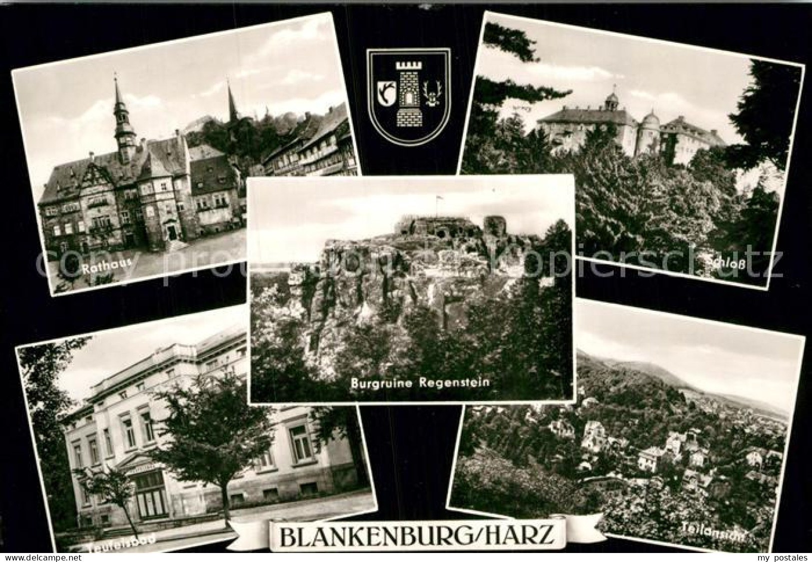 72973991 Blankenburg Harz Rathaus Schloss Burgruine Regenstein Teufelsbad Stadtp - Blankenburg
