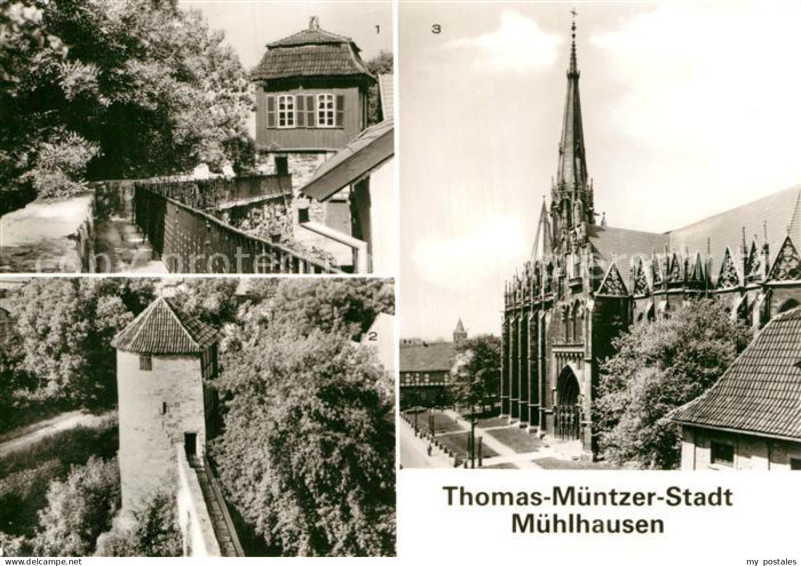 72973933 Muehlhausen Thueringen Wehrgang Stadtmauer Marienkirche Gedenkstaette T - Muehlhausen