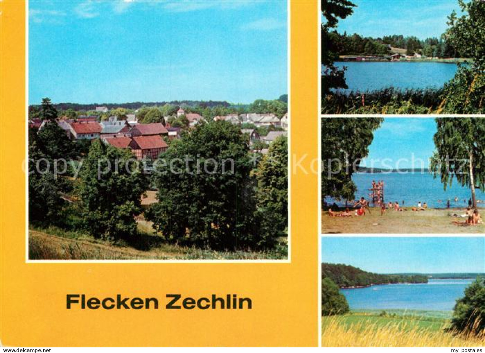 72972939 Zechlin Flecken Teilansicht Schwarzer See Grosser Zechliner See Badestr - Zechlinerhütte