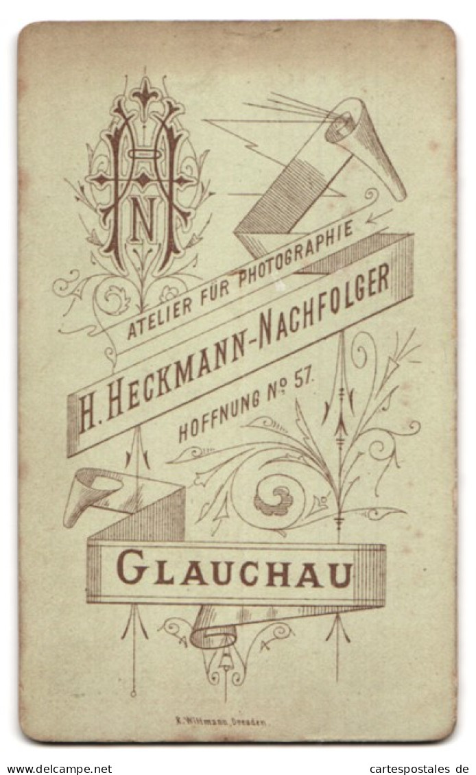 Fotografie H. Heckmann-Nachfolger, Glauchau, Hoffnung 57, Modisch Gekleideter Herr Mit Vollbart  - Anonieme Personen