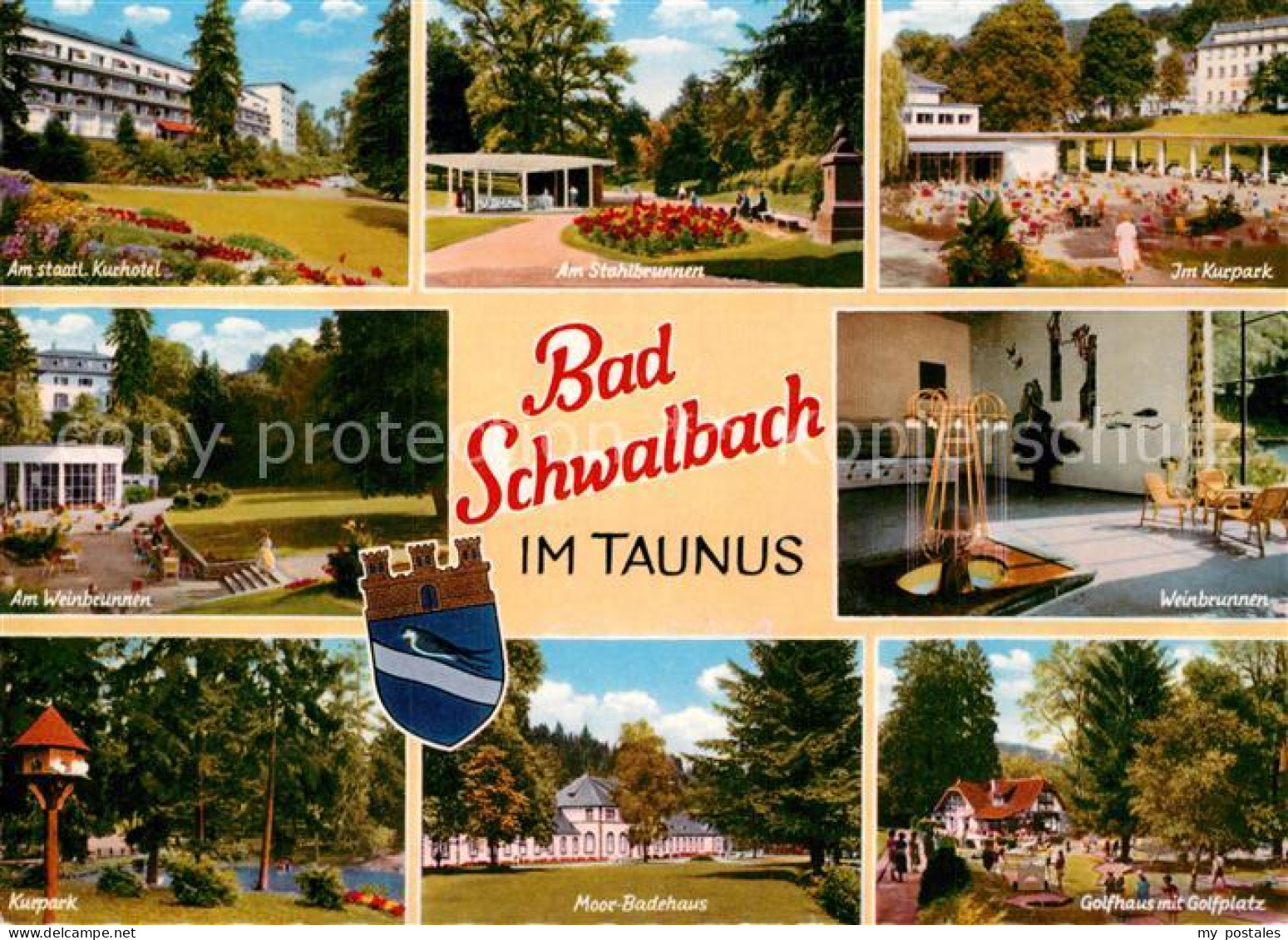 72972687 Bad Schwalbach Kurhotel Stahlbrunnen Kurpark Weinbrunnen Moorbadehaus G - Bad Schwalbach