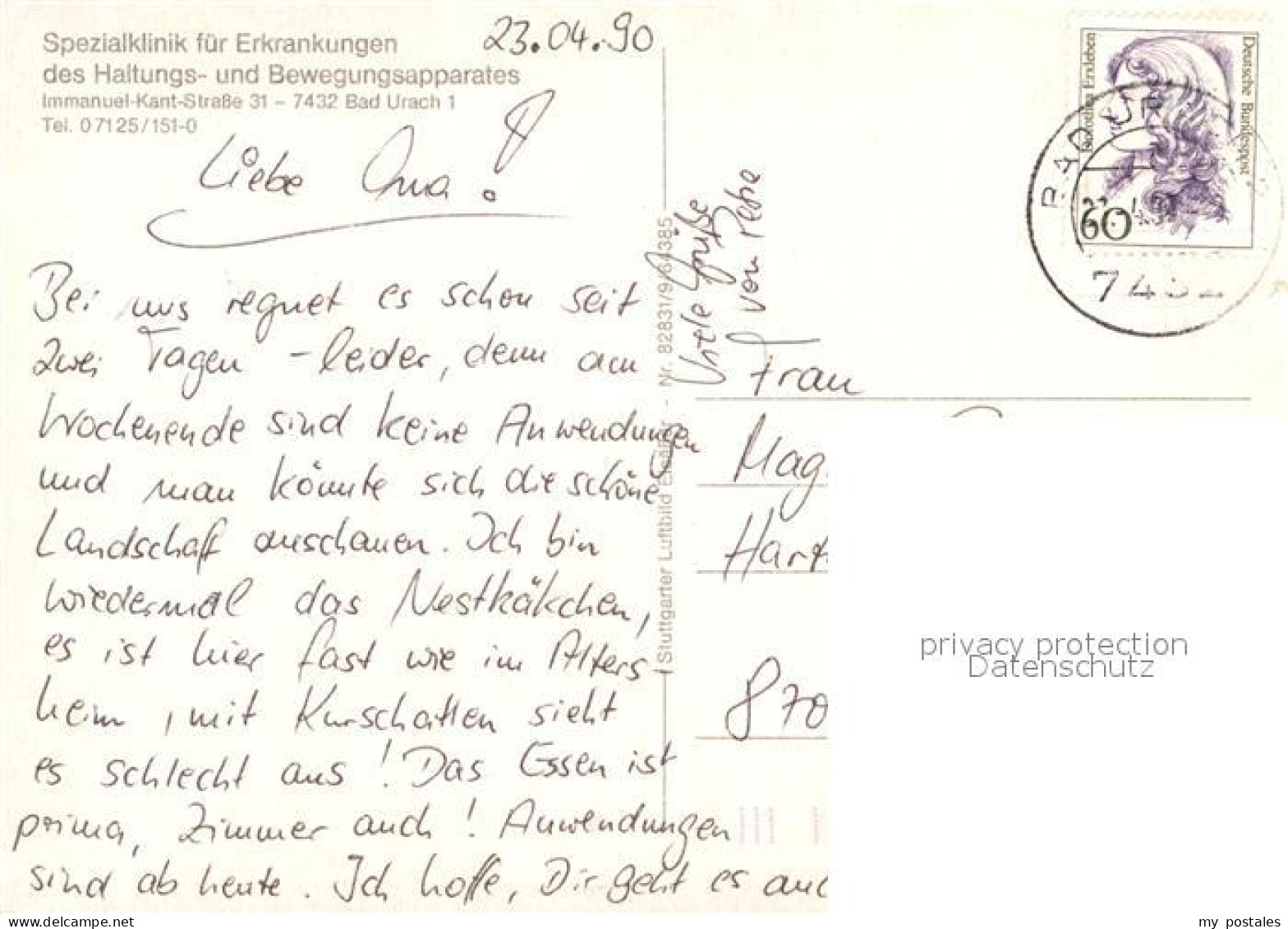 72972676 Bad Urach Klinik Hohenurach Kurort Schwaebische Alb Fliegeraufnahme Bad - Bad Urach