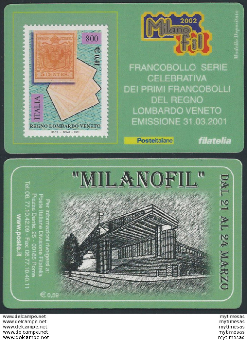 2002 Italia Tessera Filatelica Milanofil Unif N. 3 - Sonstige & Ohne Zuordnung