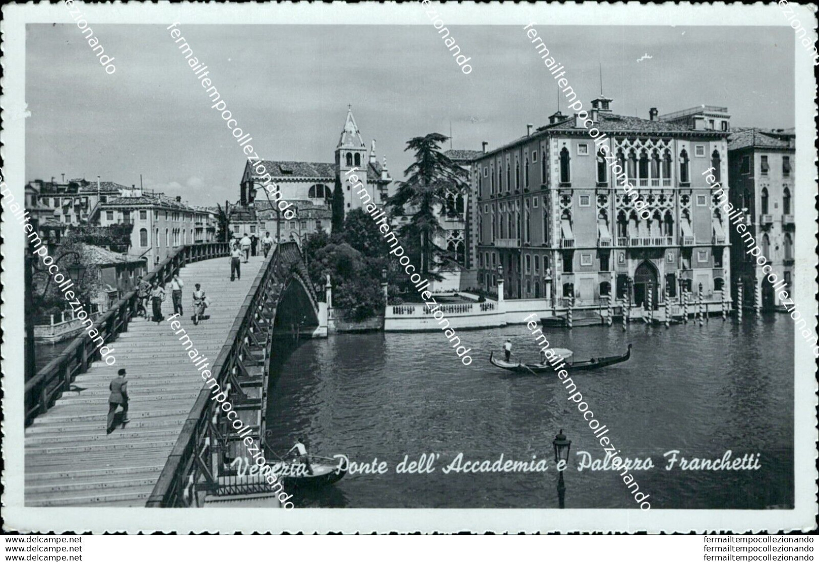 Bl606 Cartolina Venezia Citta' Ponte Dell'accademia E Palazzo Franchetti - Venezia (Venedig)